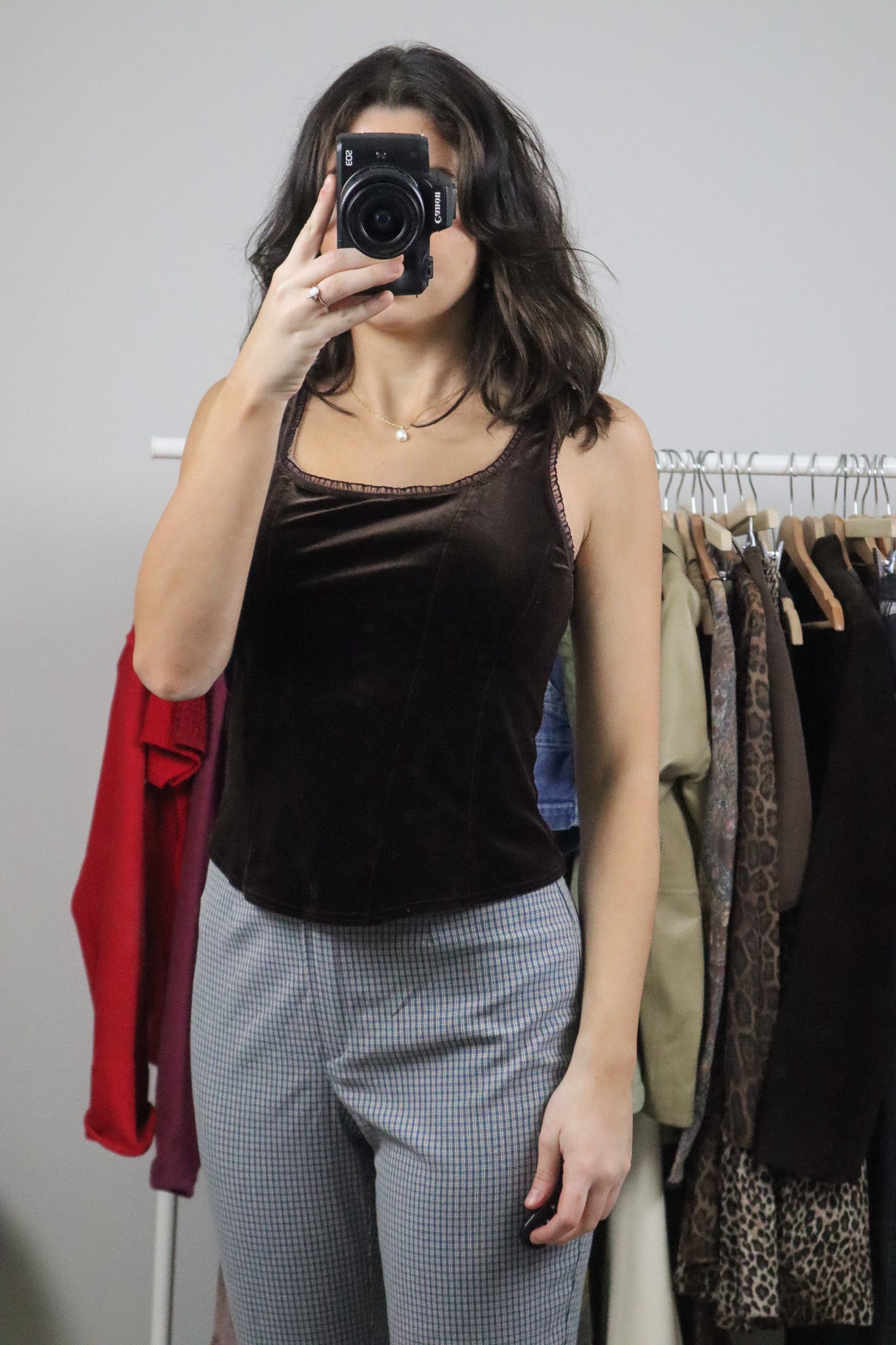 Vintage x Velvet Corset Tank (S/M)
