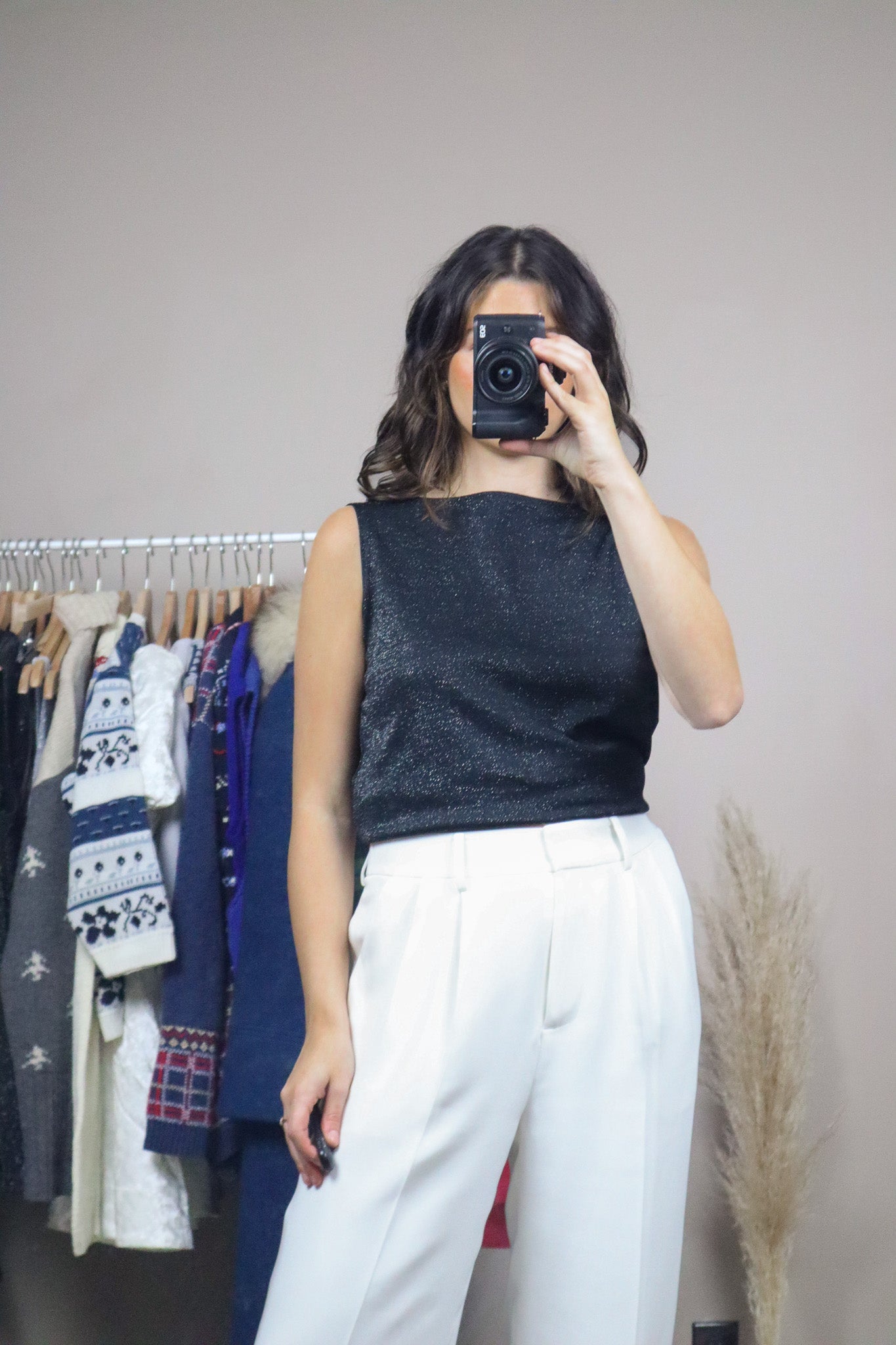 Made in Canada x Vintage x High Neck Shimmer Tank (M)