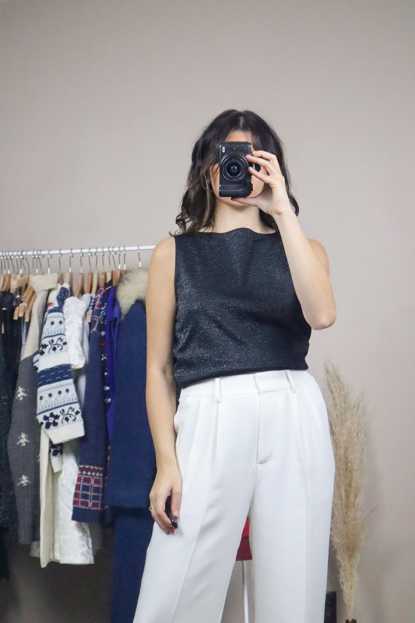 Made in Canada x Vintage x High Neck Shimmer Tank (M)