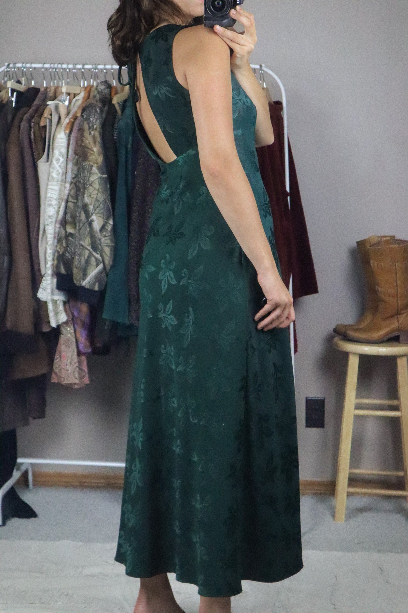 Made in USA x Vintage x Brocade Maxi Dress (4/6)