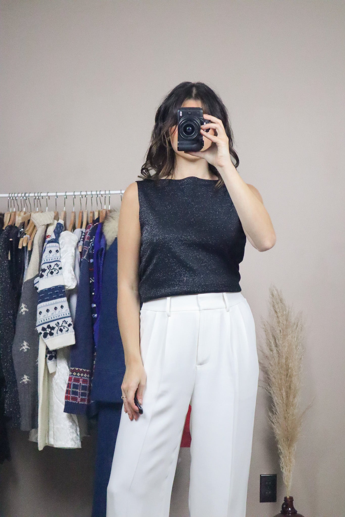 Made in Canada x Vintage x High Neck Shimmer Tank (M)