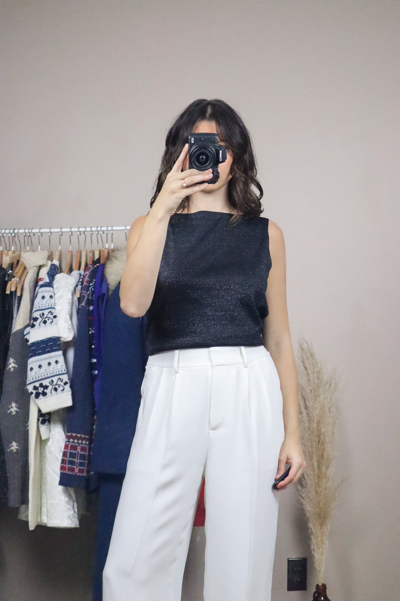 Made in Canada x Vintage x High Neck Shimmer Tank (M)