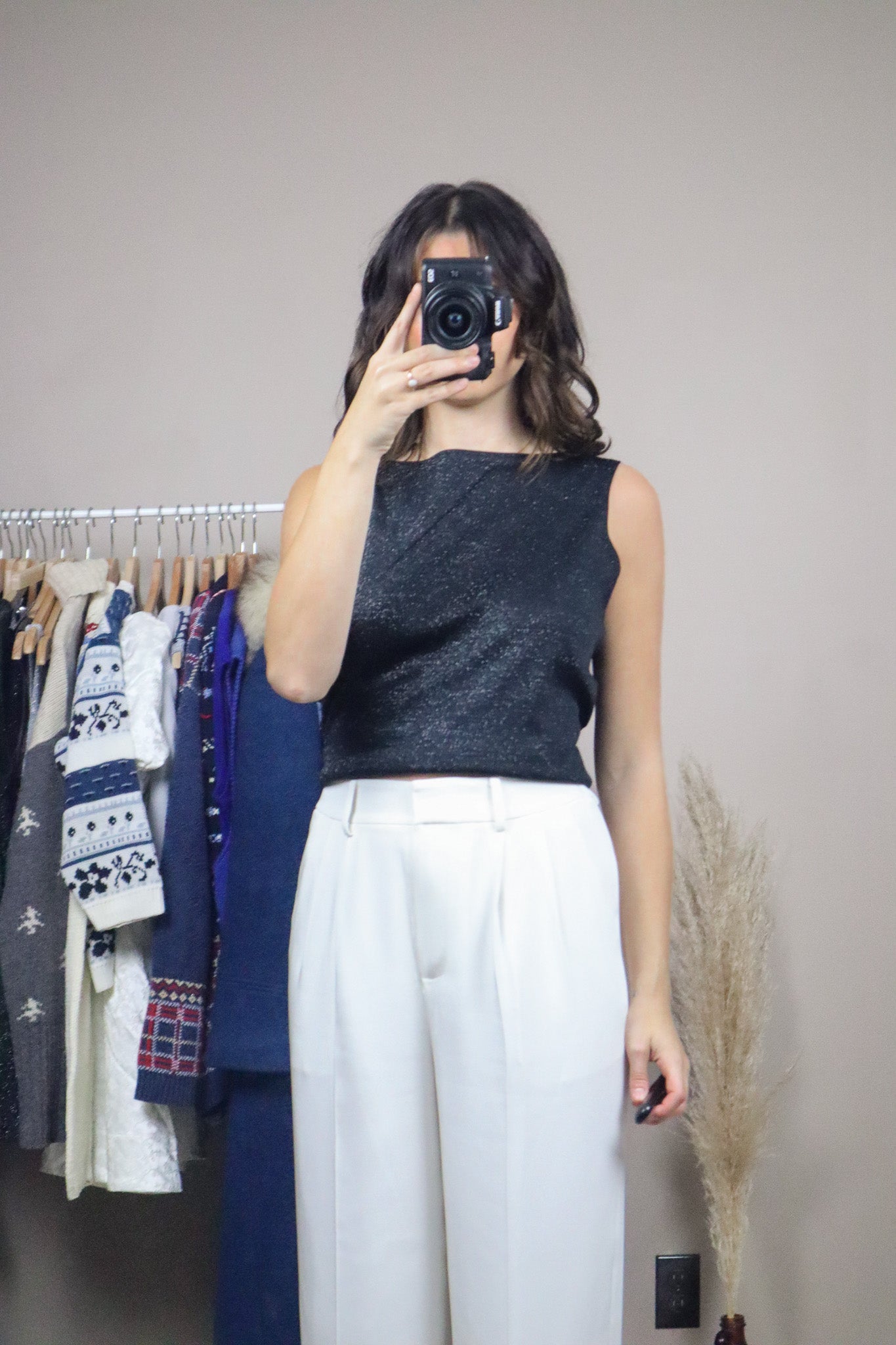 Made in Canada x Vintage x High Neck Shimmer Tank (M)