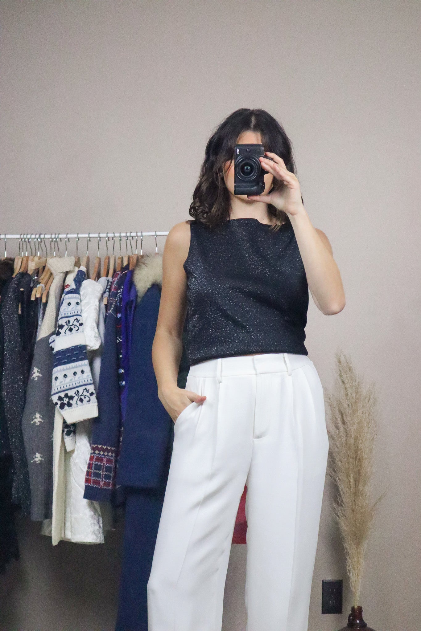 Made in Canada x Vintage x High Neck Shimmer Tank (M)