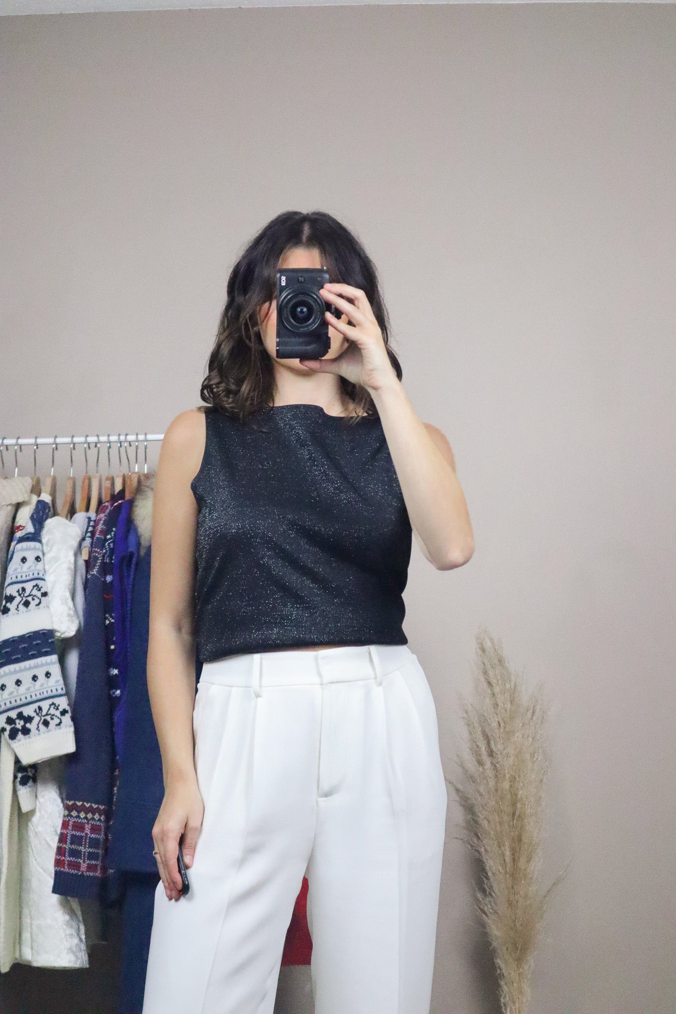 Made in Canada x Vintage x High Neck Shimmer Tank (M)