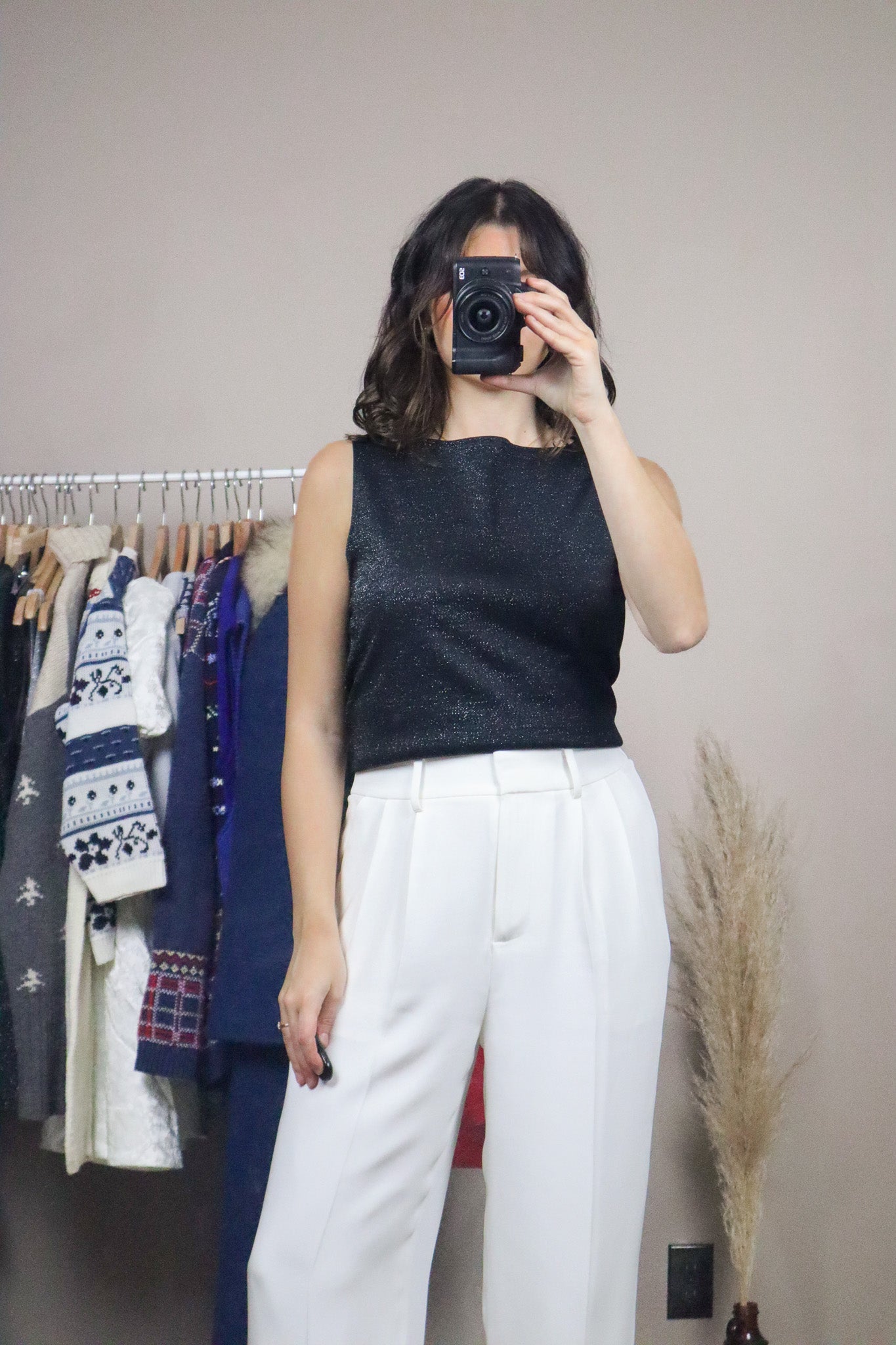 Made in Canada x Vintage x High Neck Shimmer Tank (M)
