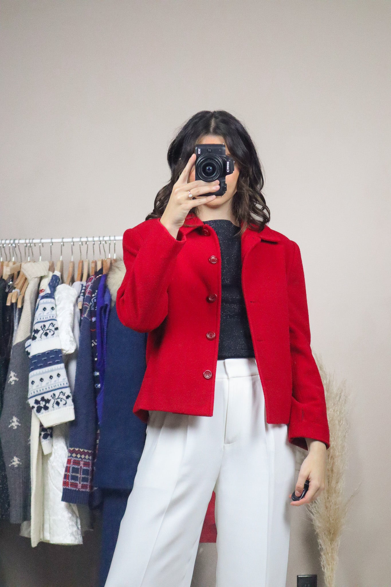 Vintage x Wool Blend Cropped Jacket (XS/S)