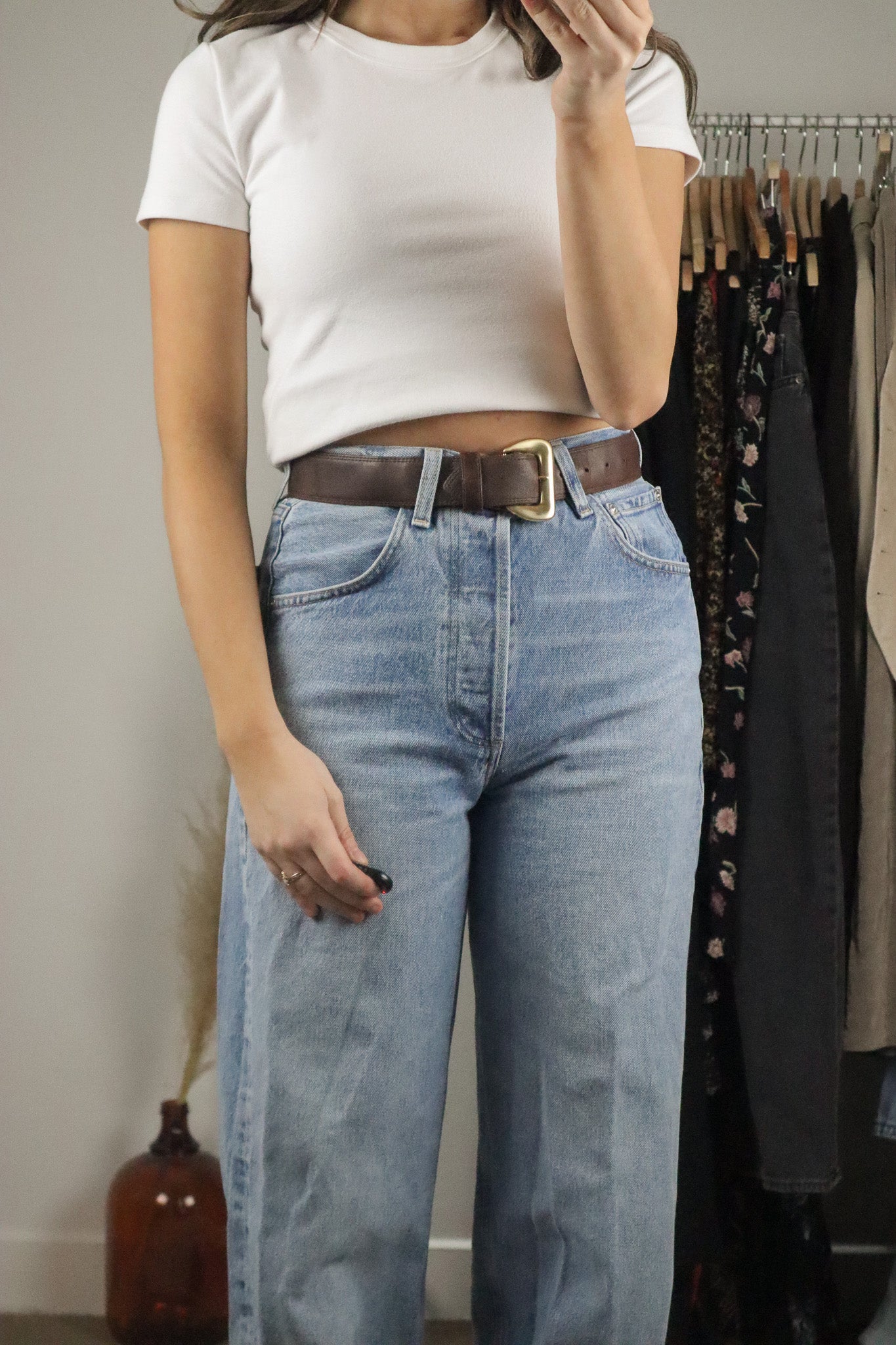 Vintage x Leather Belt (XS)