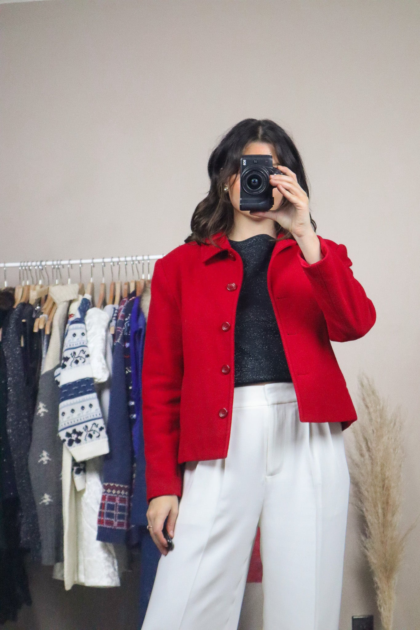 Vintage x Wool Blend Cropped Jacket (XS/S)