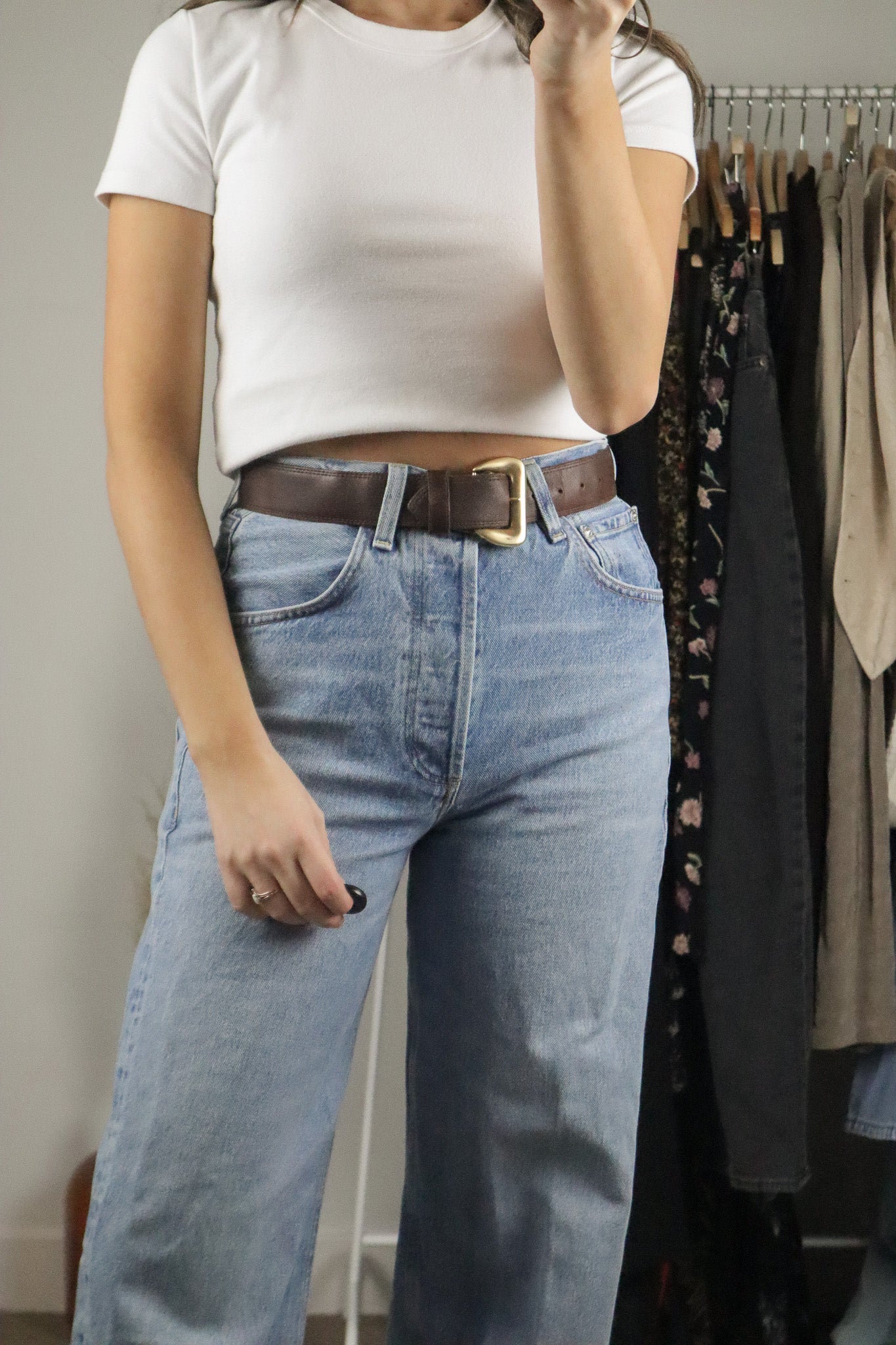 Vintage x Leather Belt (XS)