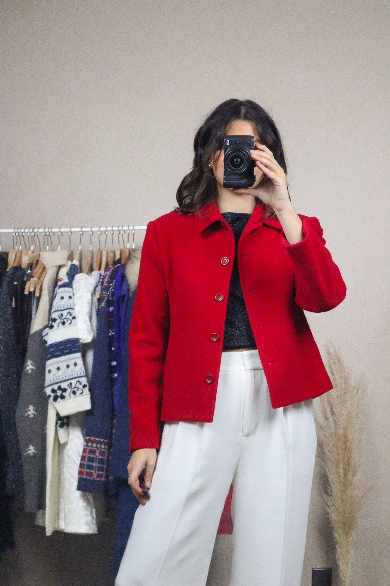 Vintage x Wool Blend Cropped Jacket (XS/S)