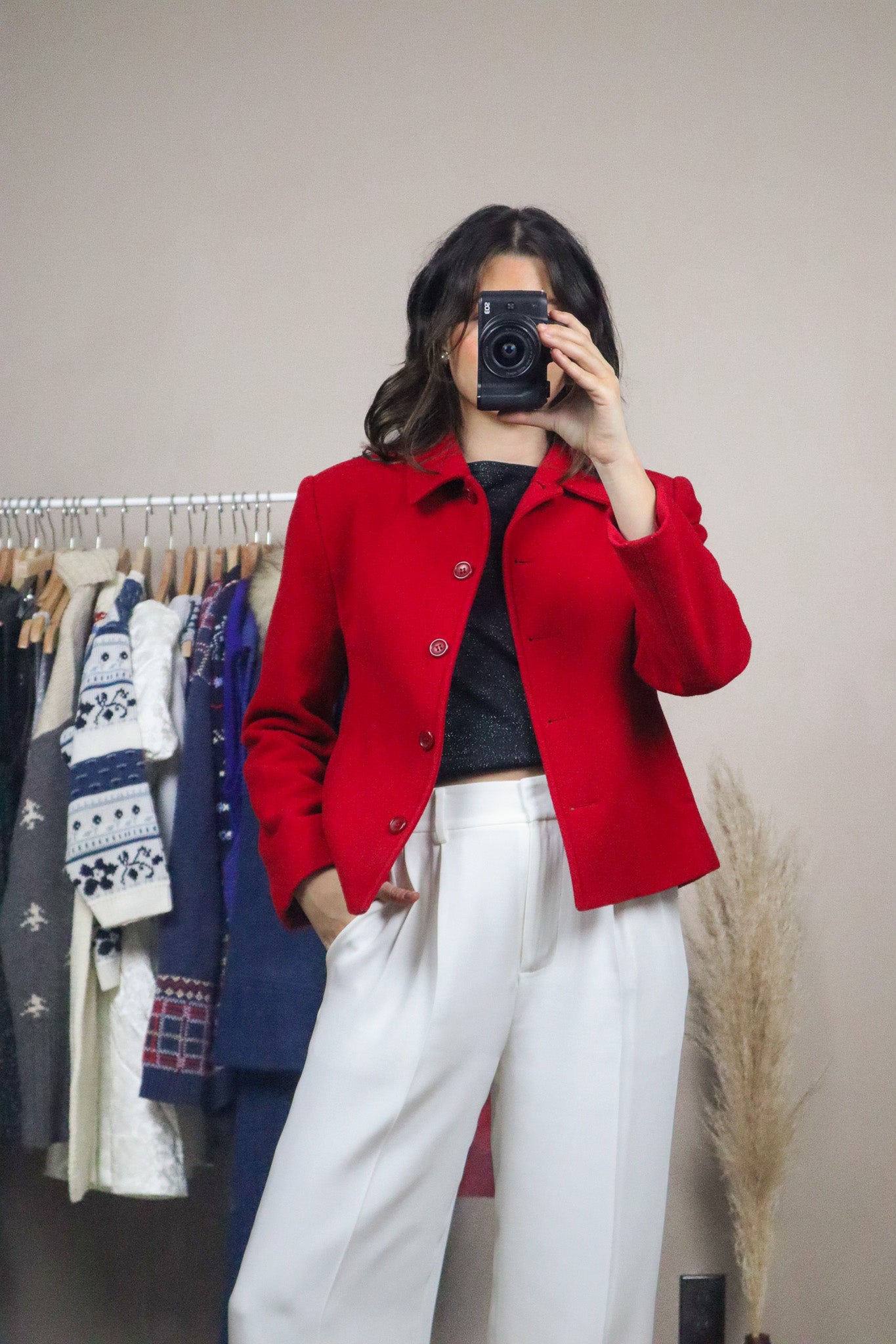Vintage x Wool Blend Cropped Jacket (XS/S)