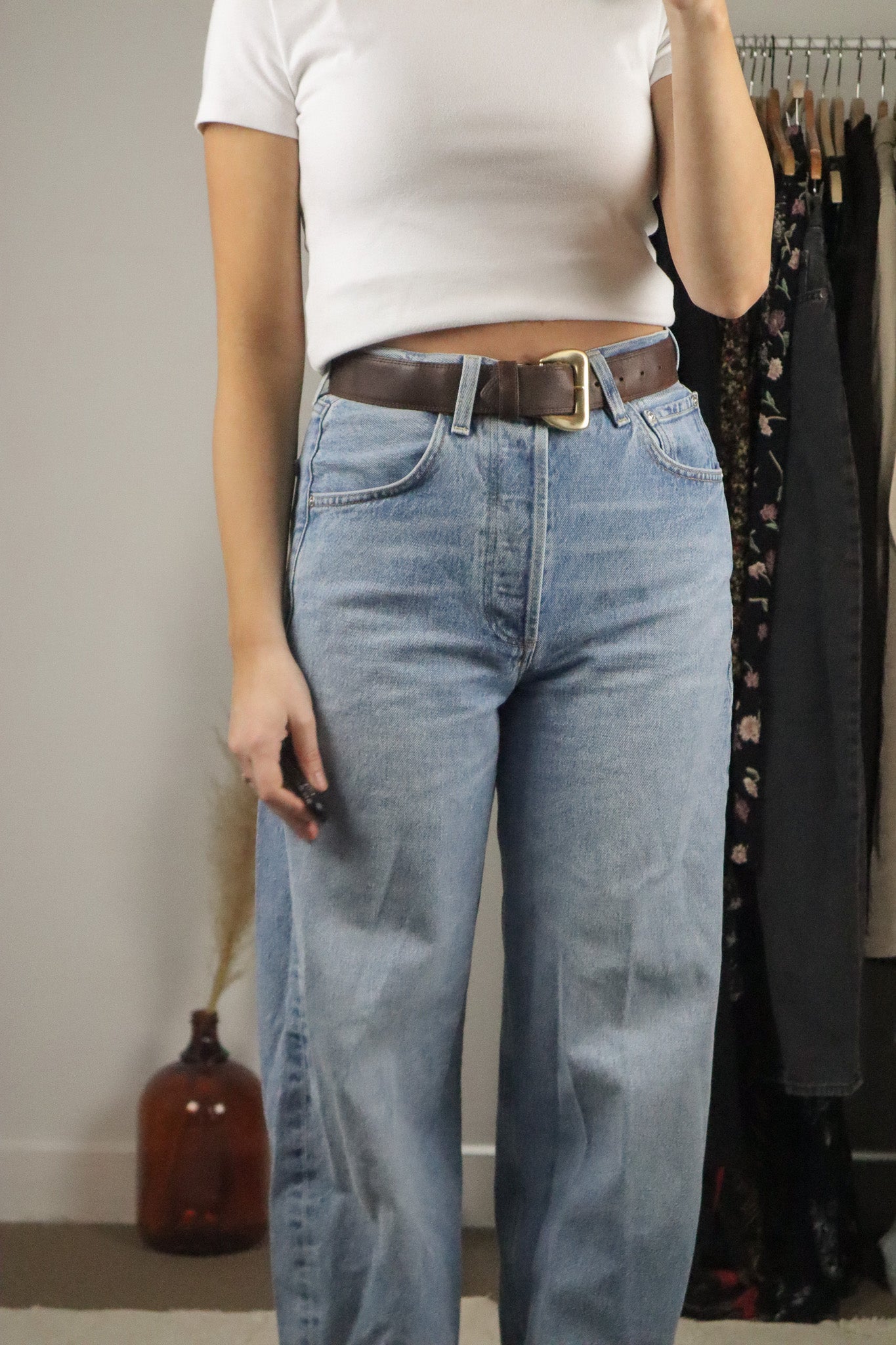 Vintage x Leather Belt (XS)