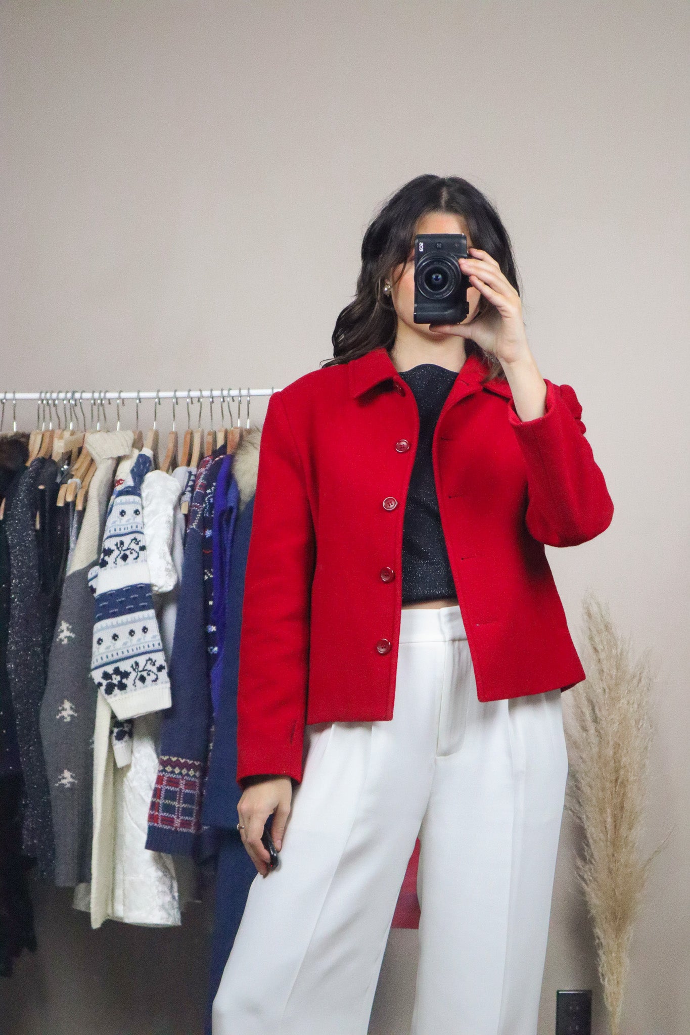 Vintage x Wool Blend Cropped Jacket (XS/S)