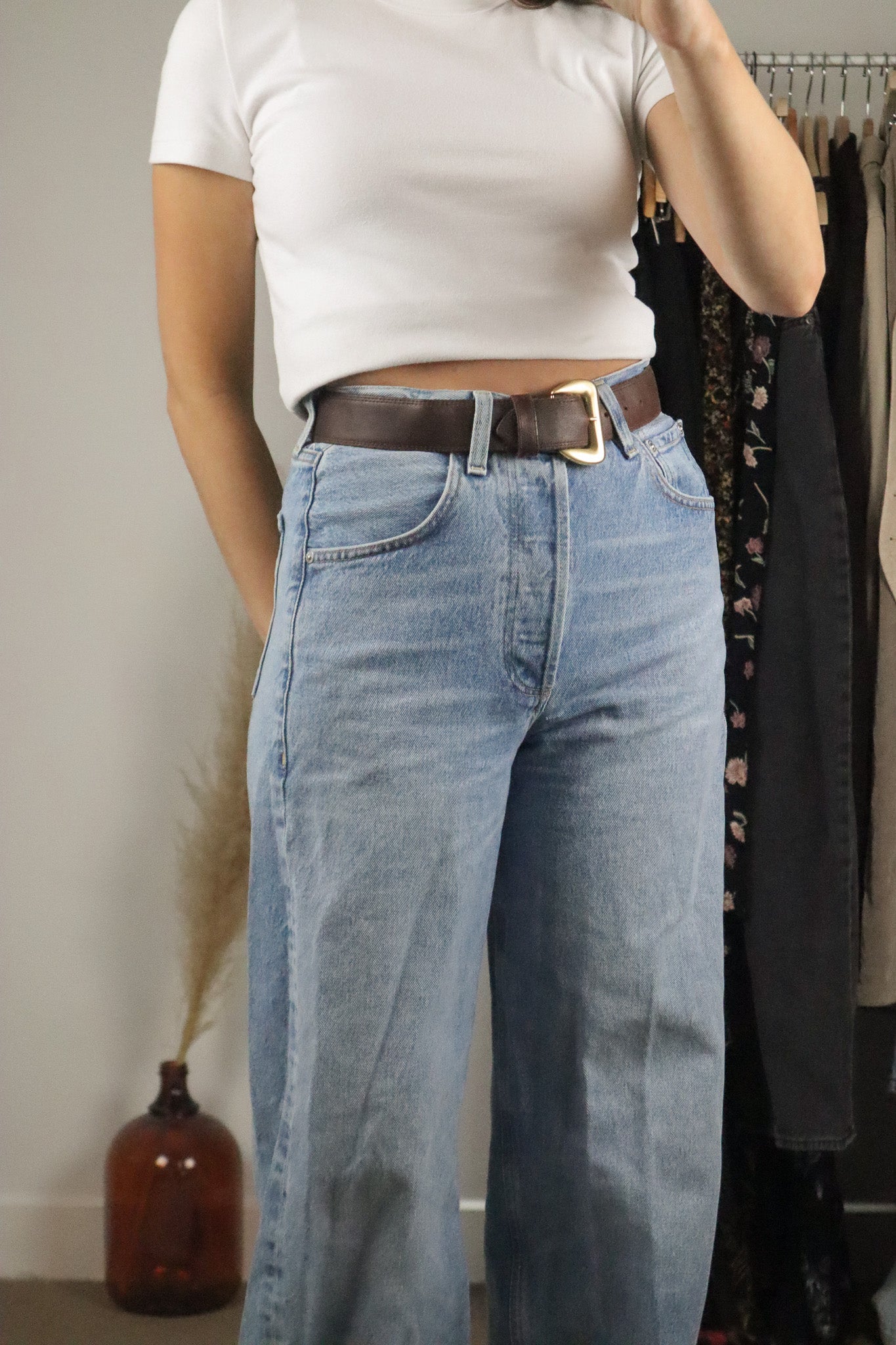 Vintage x Leather Belt (XS)