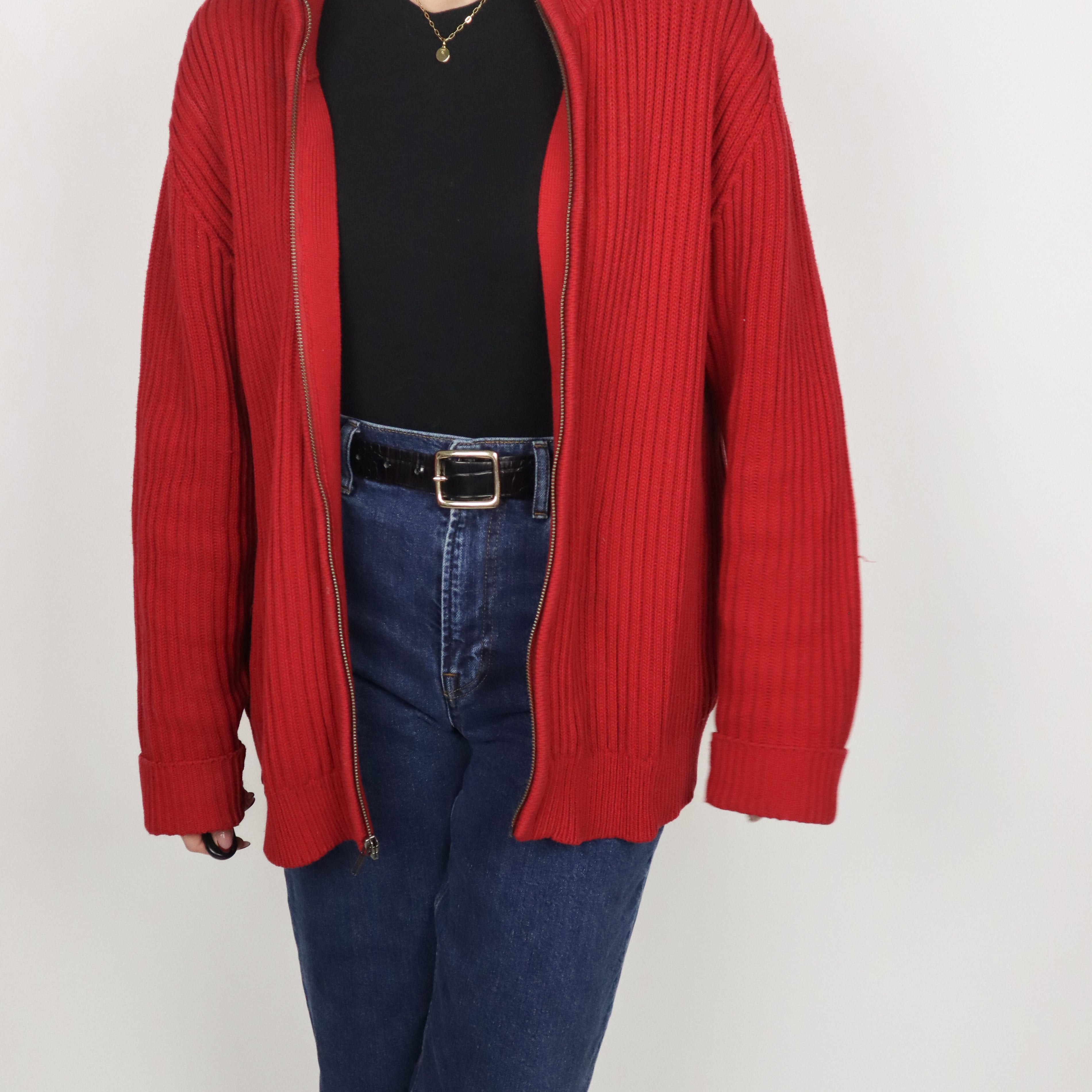 Vintage x L.L. Bean x Zip Up Knit (M)
