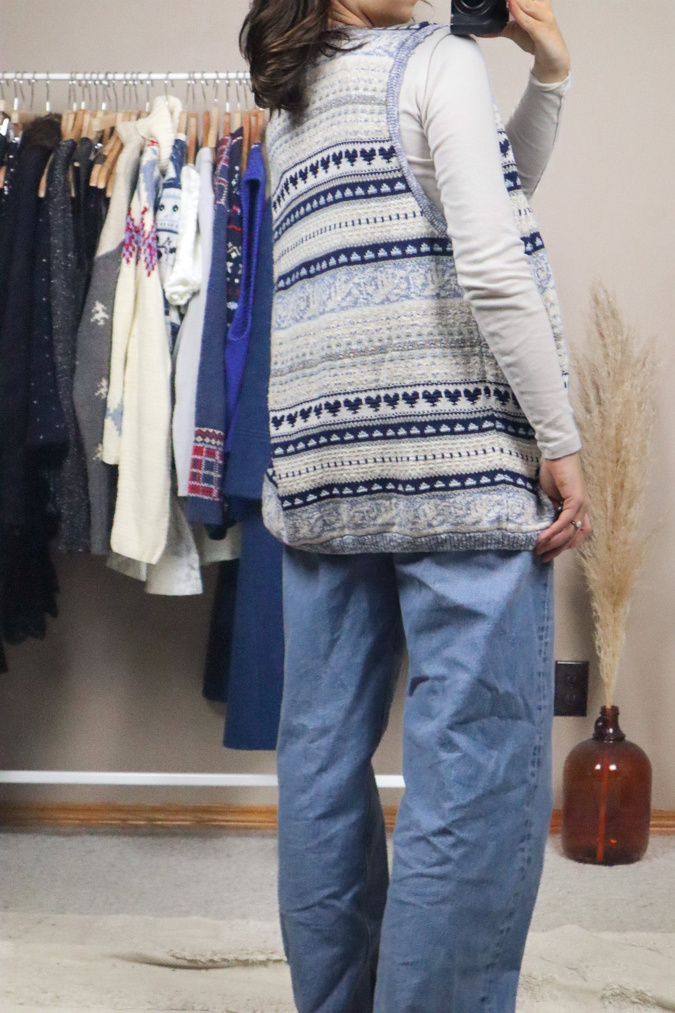 Made in Canada x Vintage x Knit Pattered Sweater Vest (6-10)
