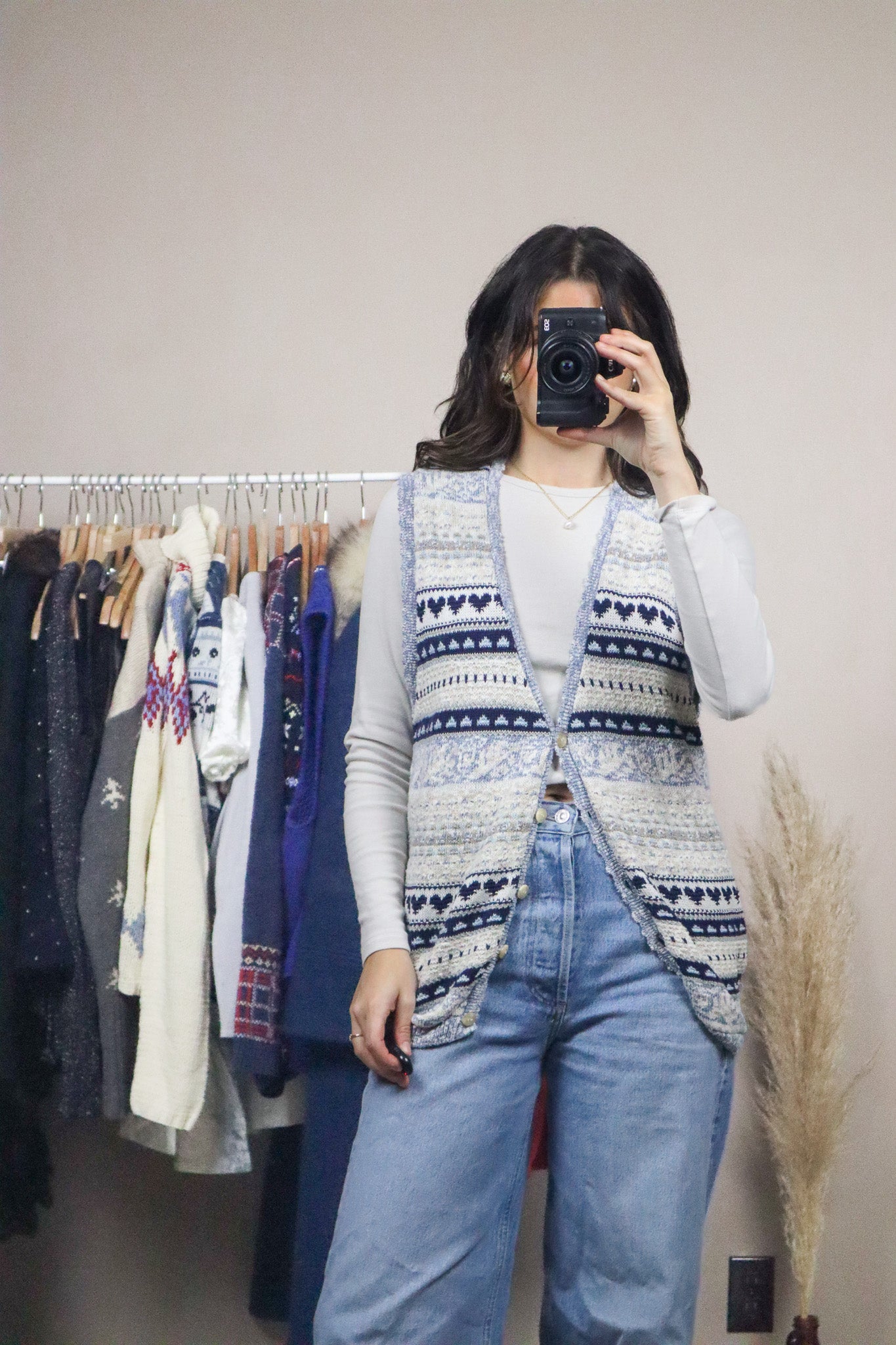 Made in Canada x Vintage x Knit Pattered Sweater Vest (6-10)