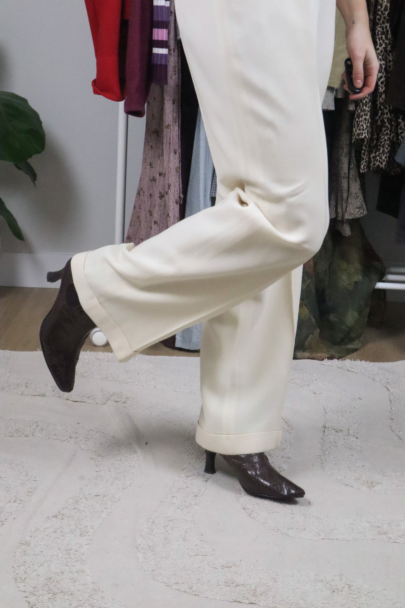 Vintage x Faux Snake Skin Boots (6/6.5)