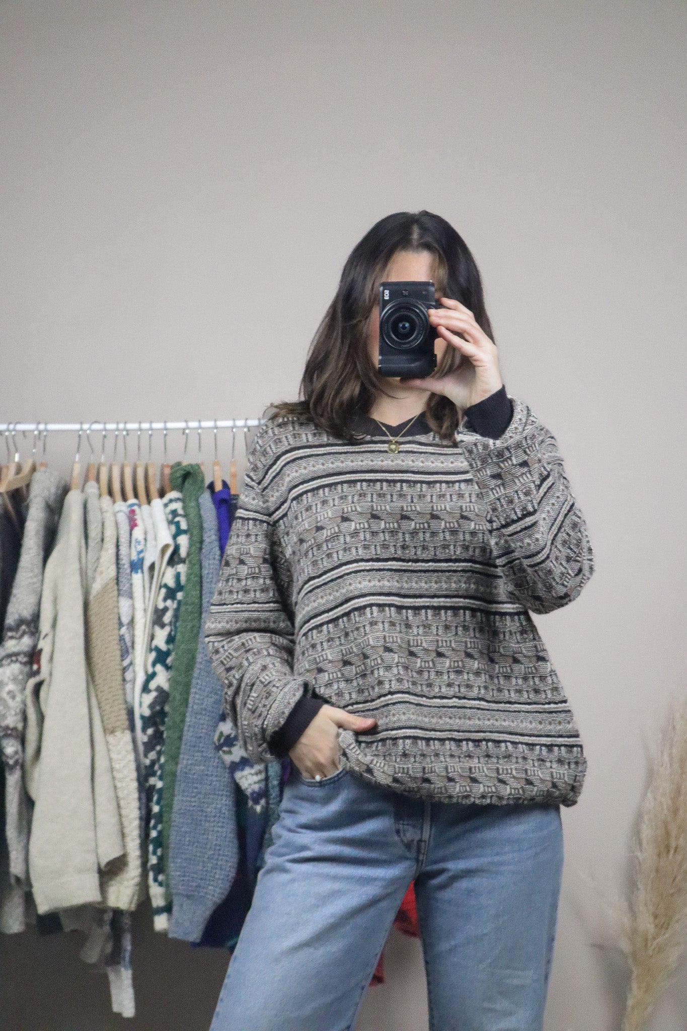 Made in Peru x Baby Alpaca Textured Sweater (S/M)