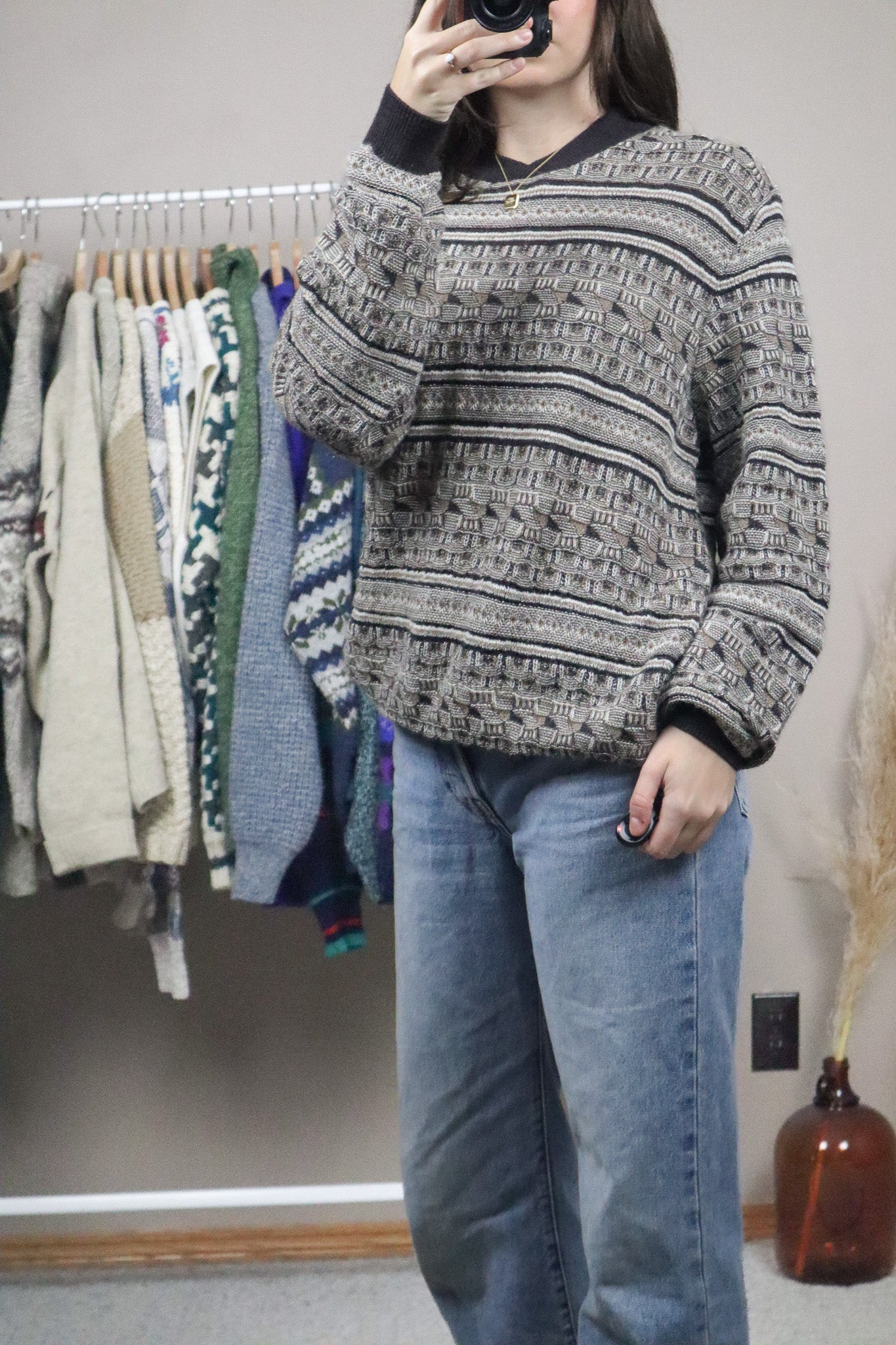 Made in Peru x Baby Alpaca Textured Sweater (S/M)