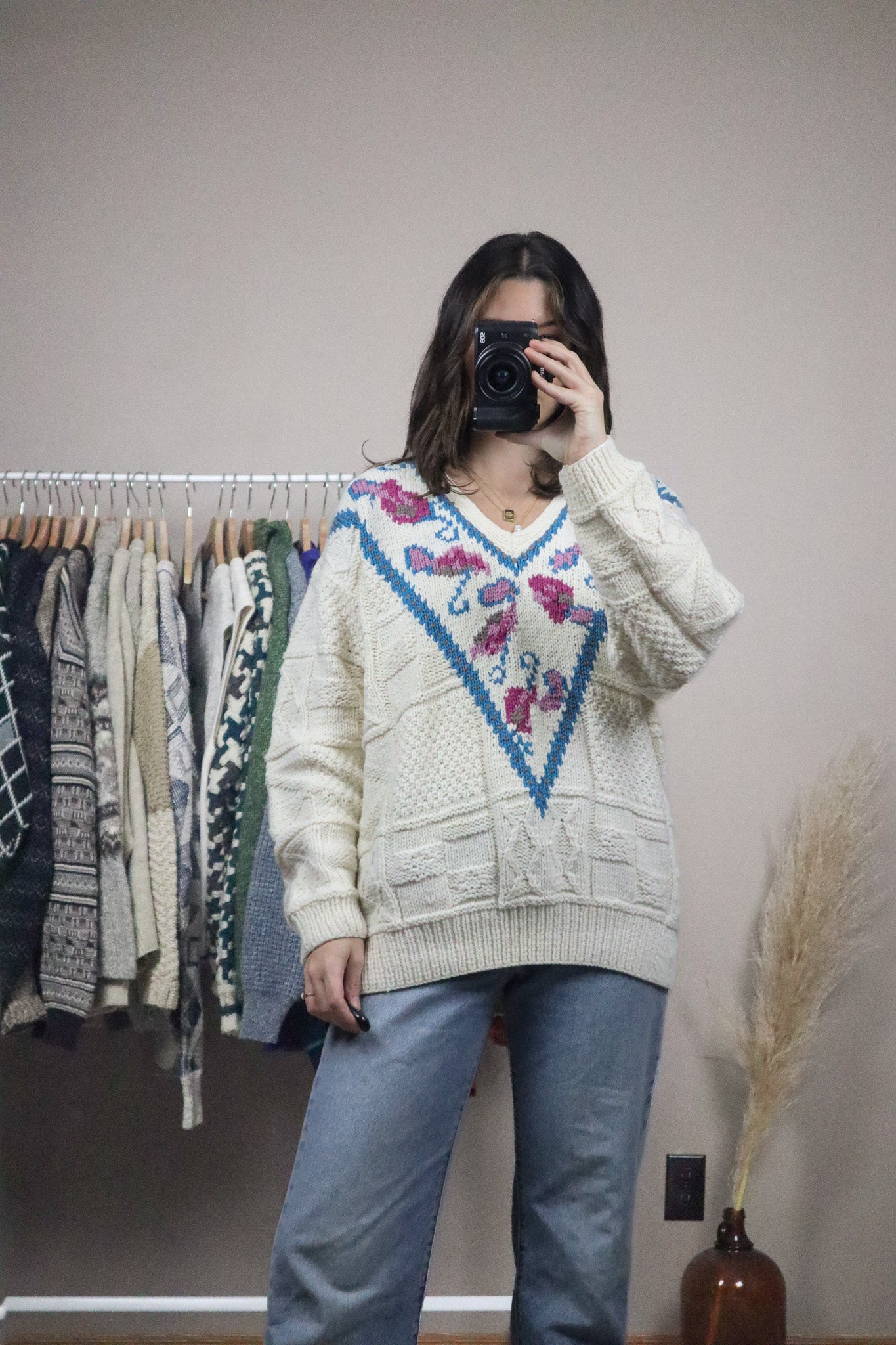 Handknit x V-Neck (M/L)