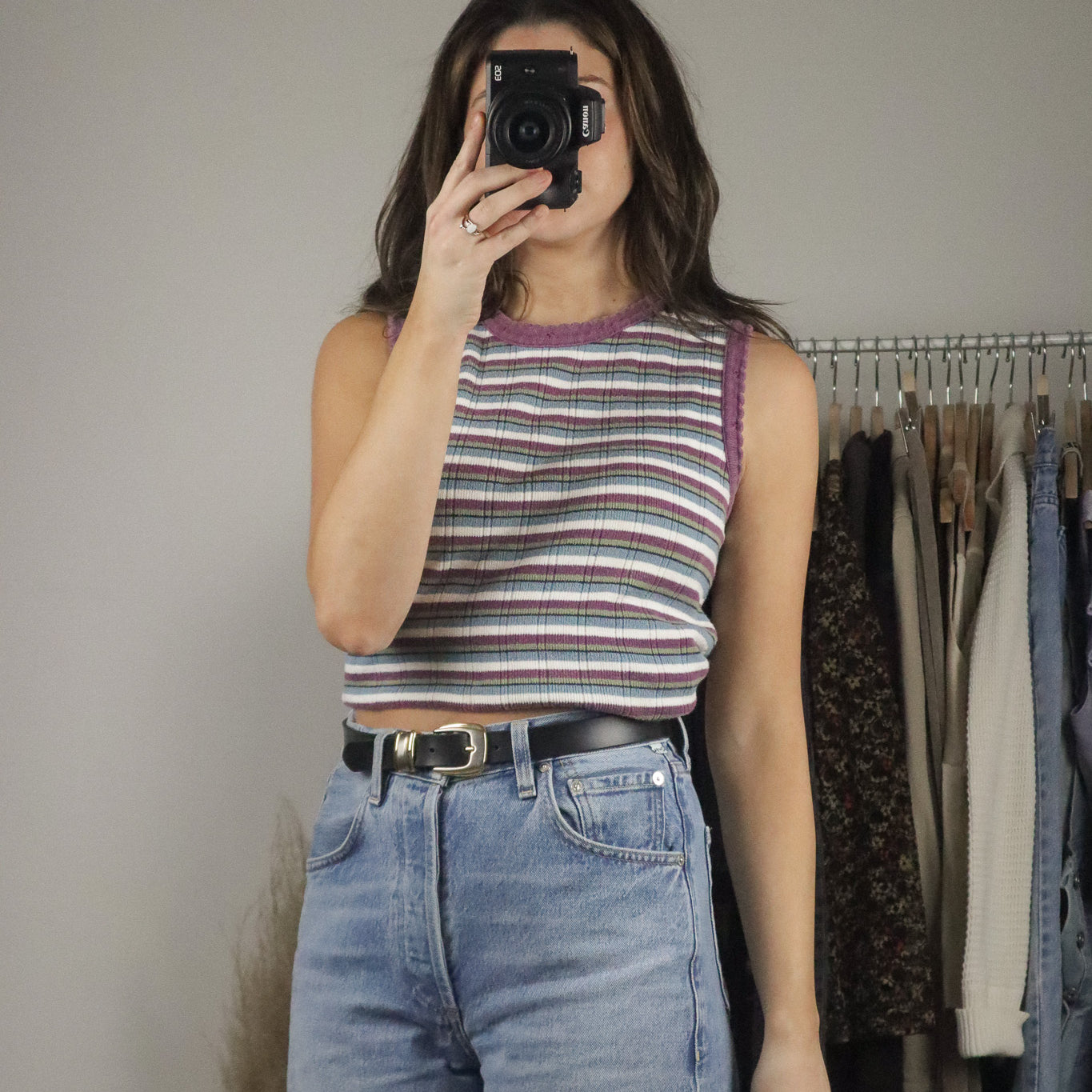 Made in Canada x Vintage x Strip Tank (M)