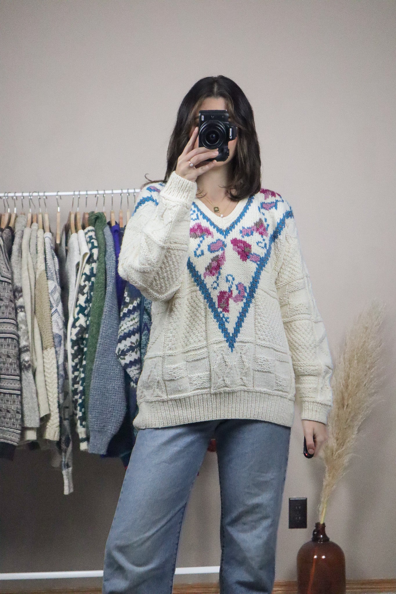 Handknit x V-Neck (M/L)