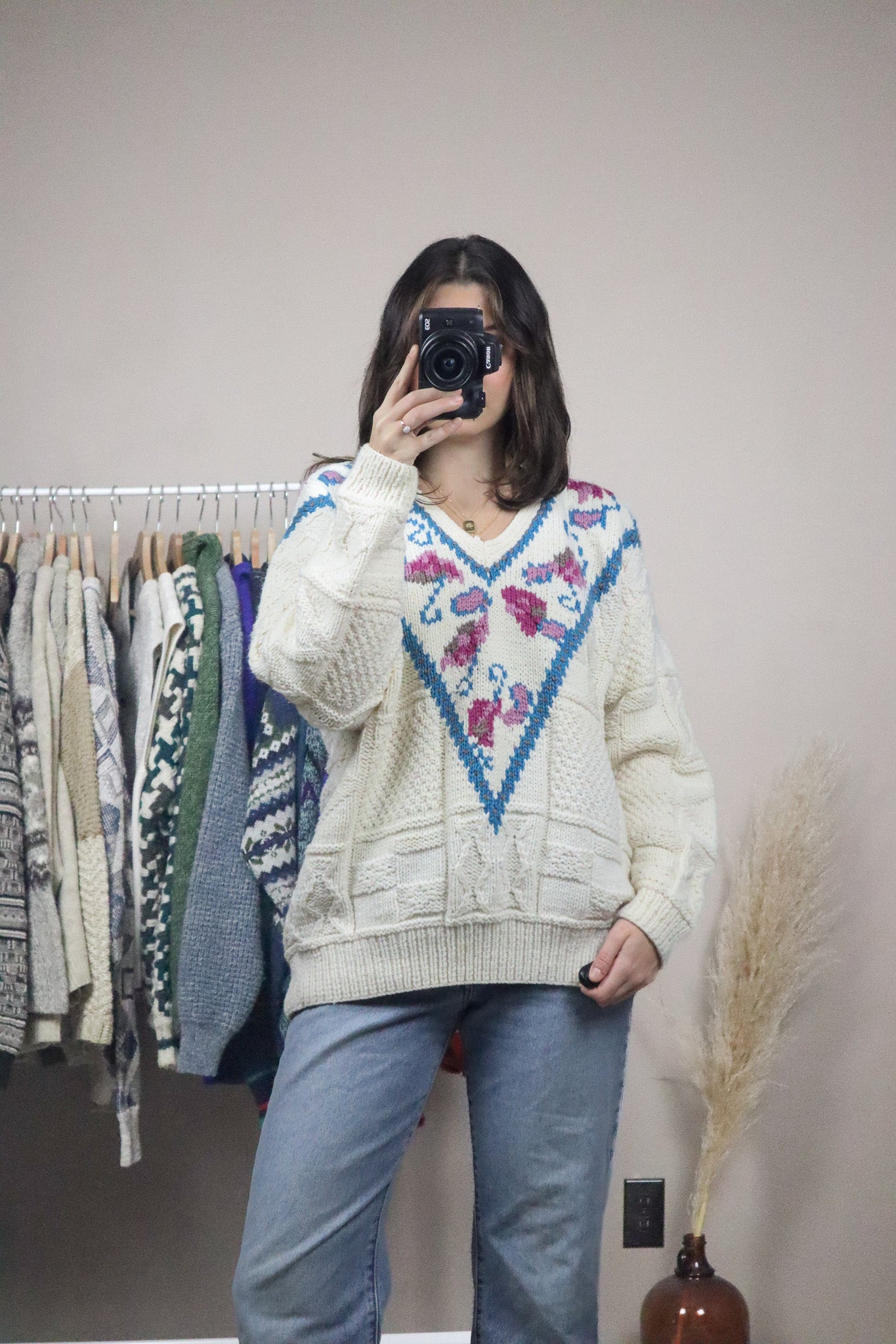 Handknit x V-Neck (M/L)