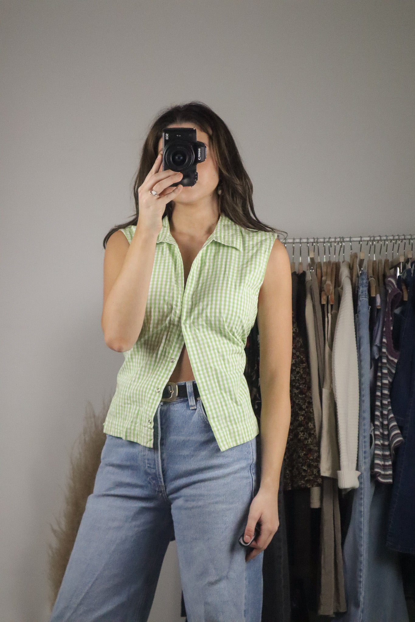 DeadStock x Vintage x Gingham Tank (L)
