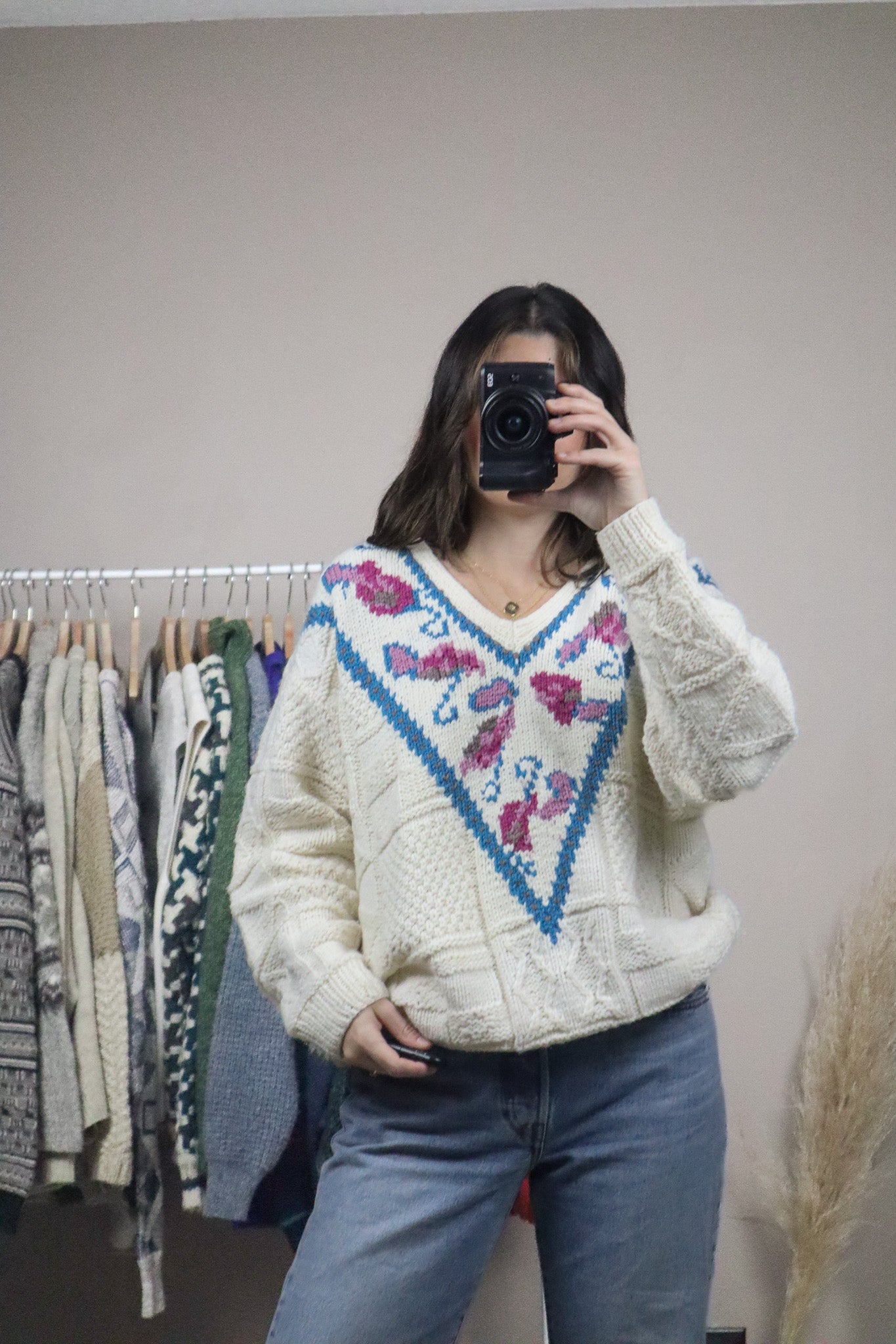 Handknit x V-Neck (M/L)