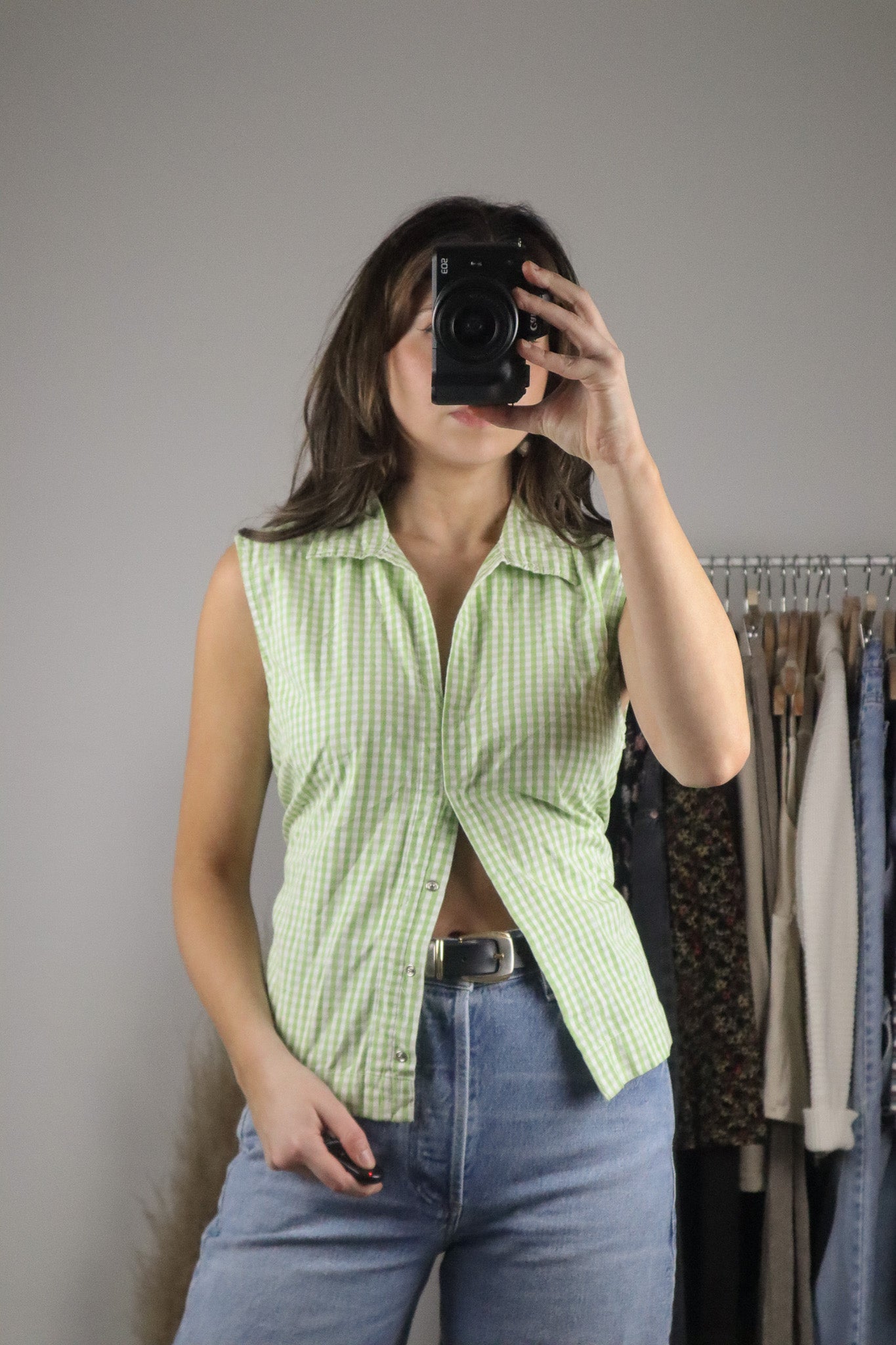 DeadStock x Vintage x Gingham Tank (L)