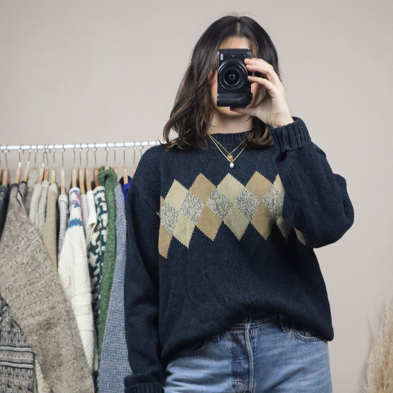 Vintage x Argyle Knit (S-L)