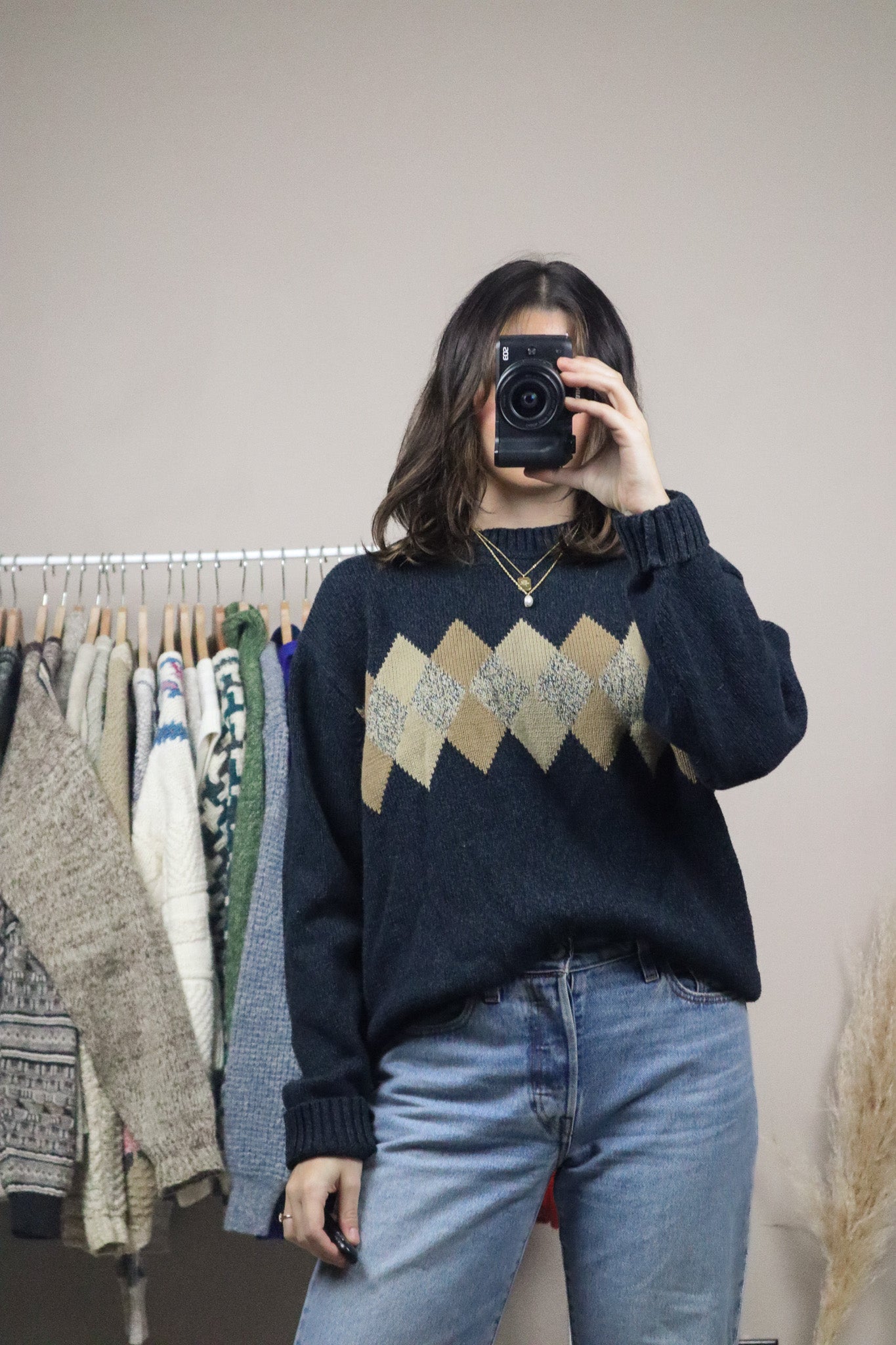 Vintage x Argyle Knit (S-L)