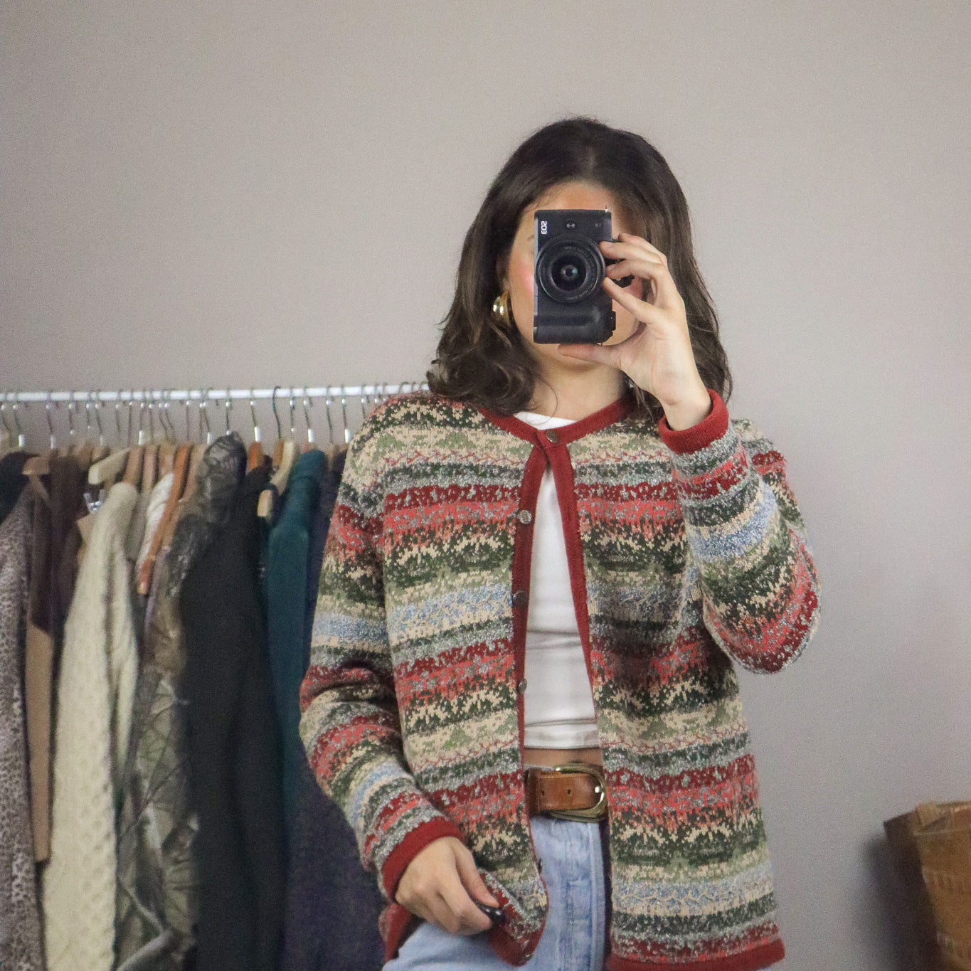 Vintage x Hand Embroidered Cardigan (M)