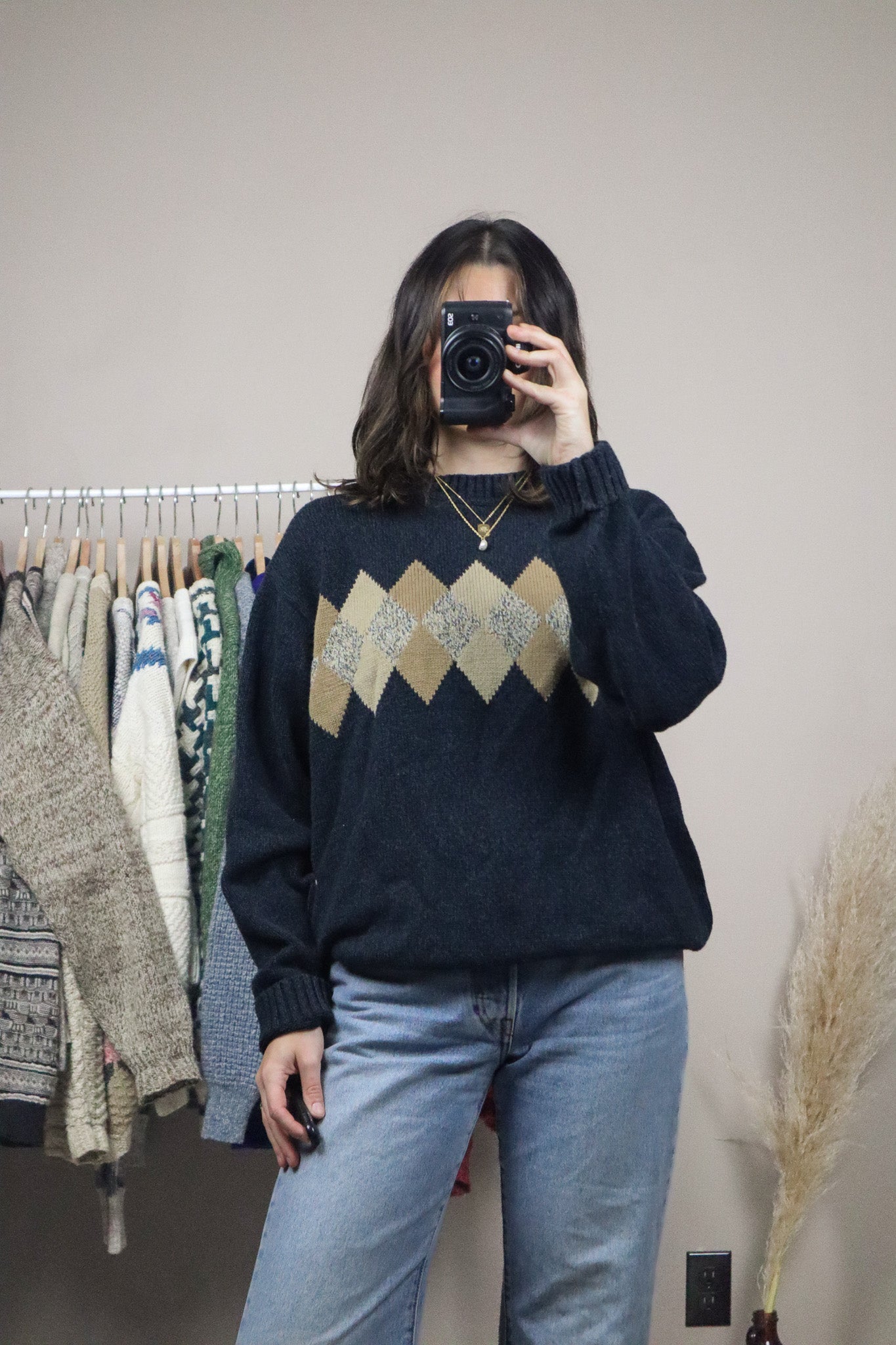 Vintage x Argyle Knit (S-L)