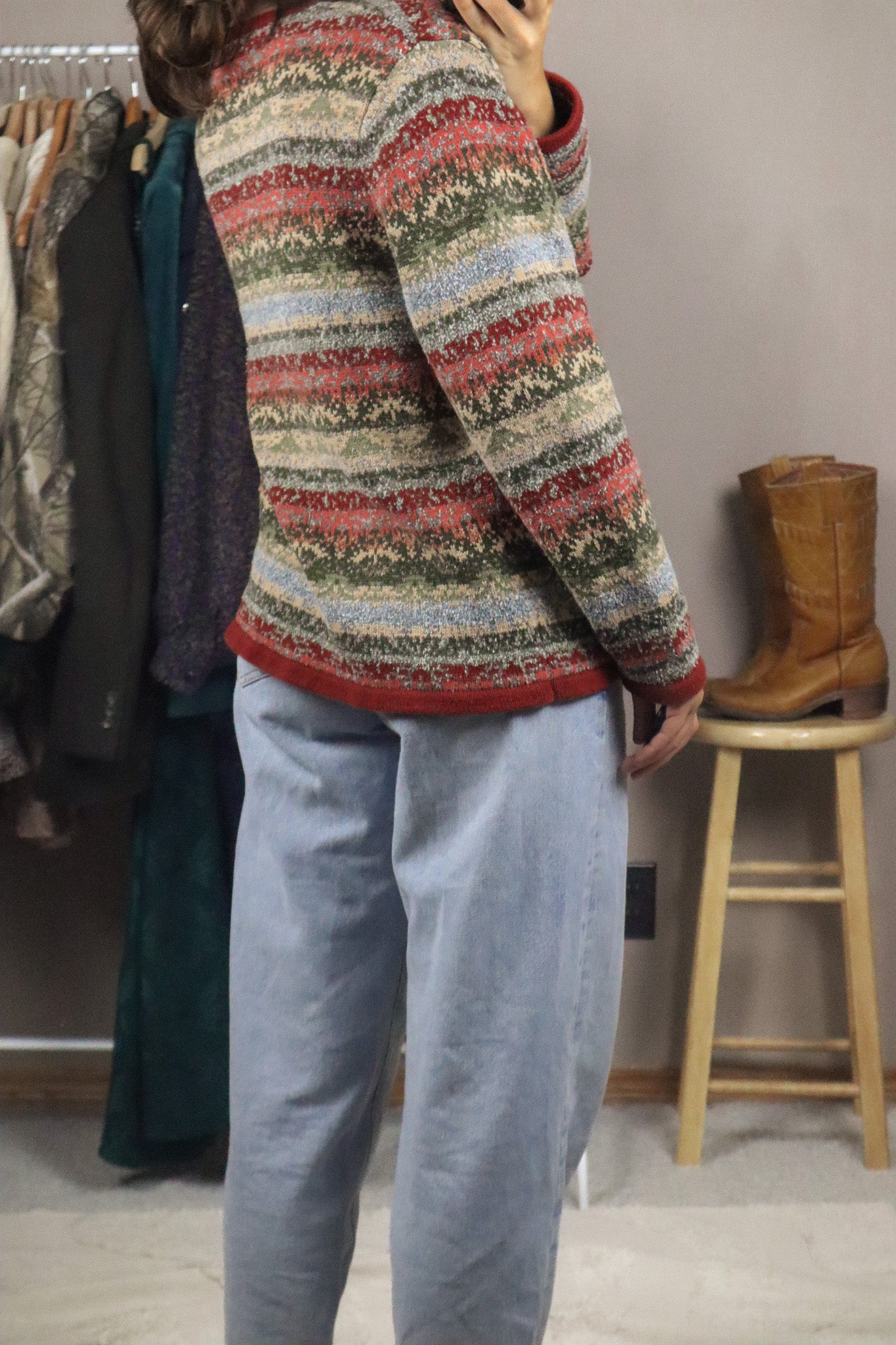 Vintage x Hand Embroidered Cardigan (M)