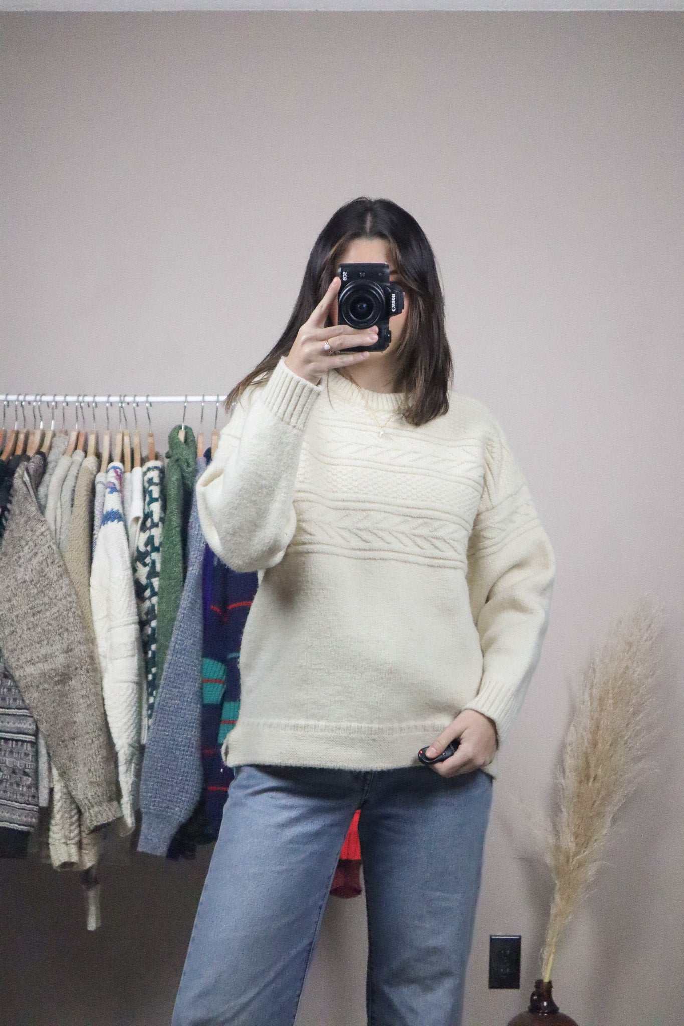 Vintage x Wool Textured Knit (S/M)