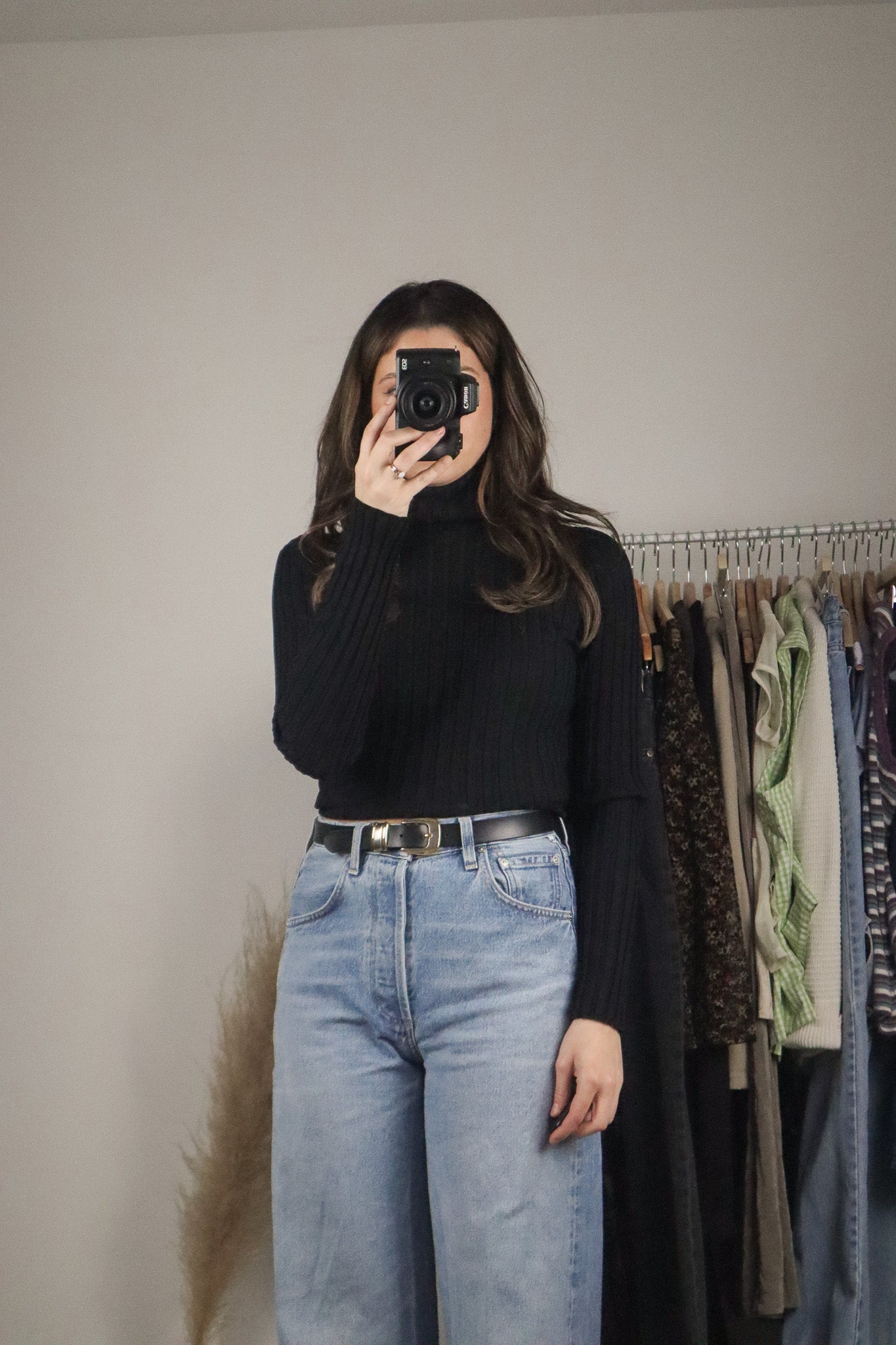 Vintage x Silk Blend Ribbed Turtleneck (S/M)