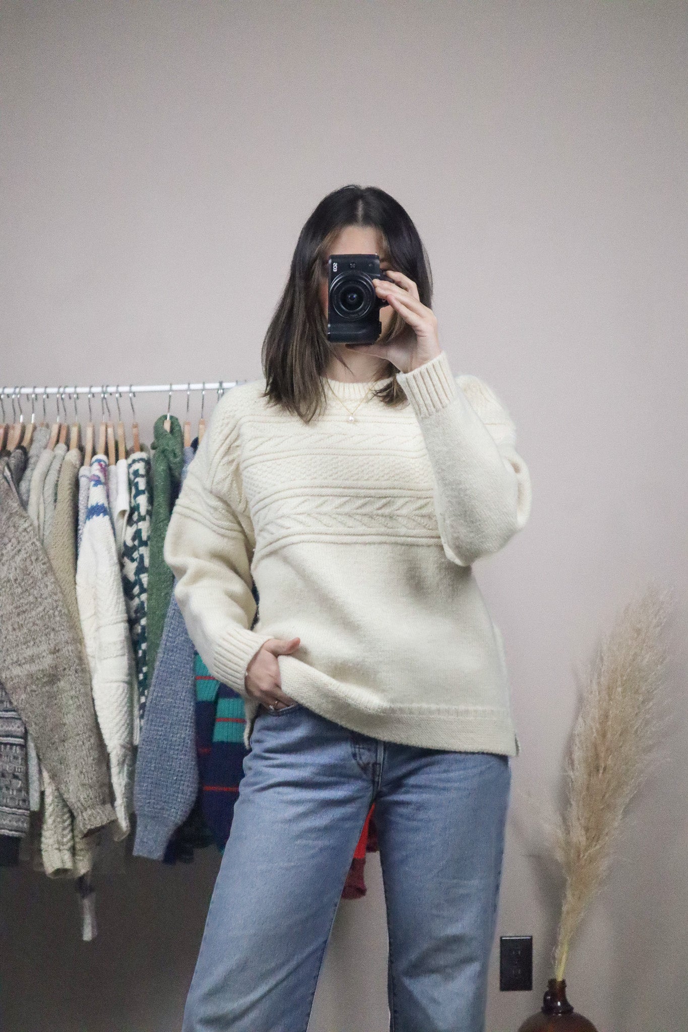 Vintage x Wool Textured Knit (S/M)