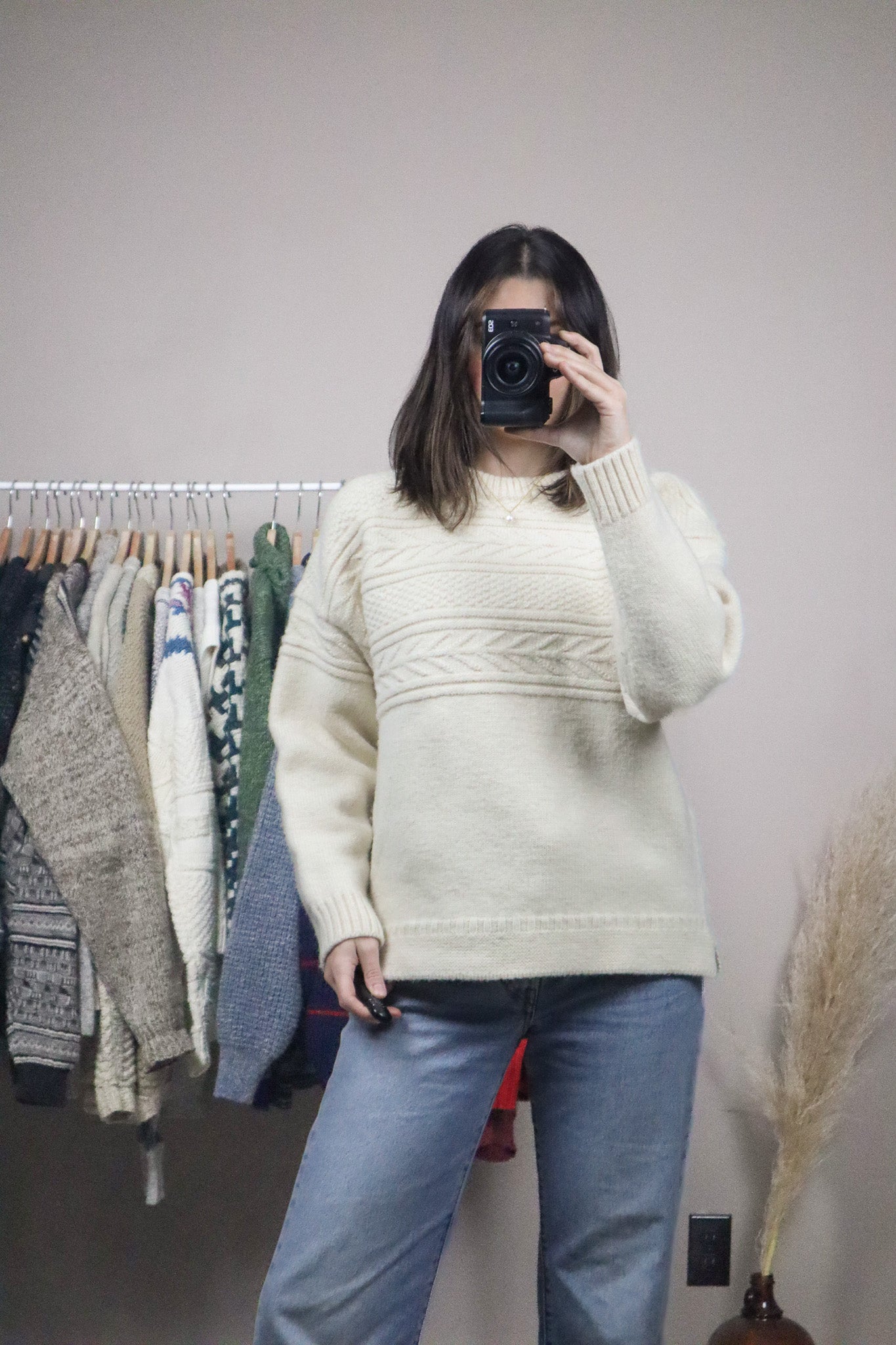 Vintage x Wool Textured Knit (S/M)
