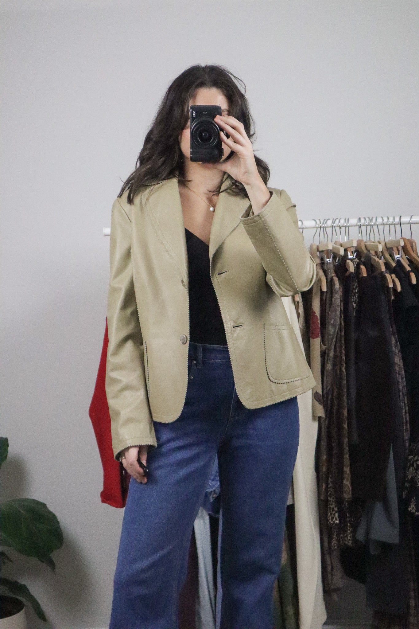 Vintage x Leather Blazer (S/M)