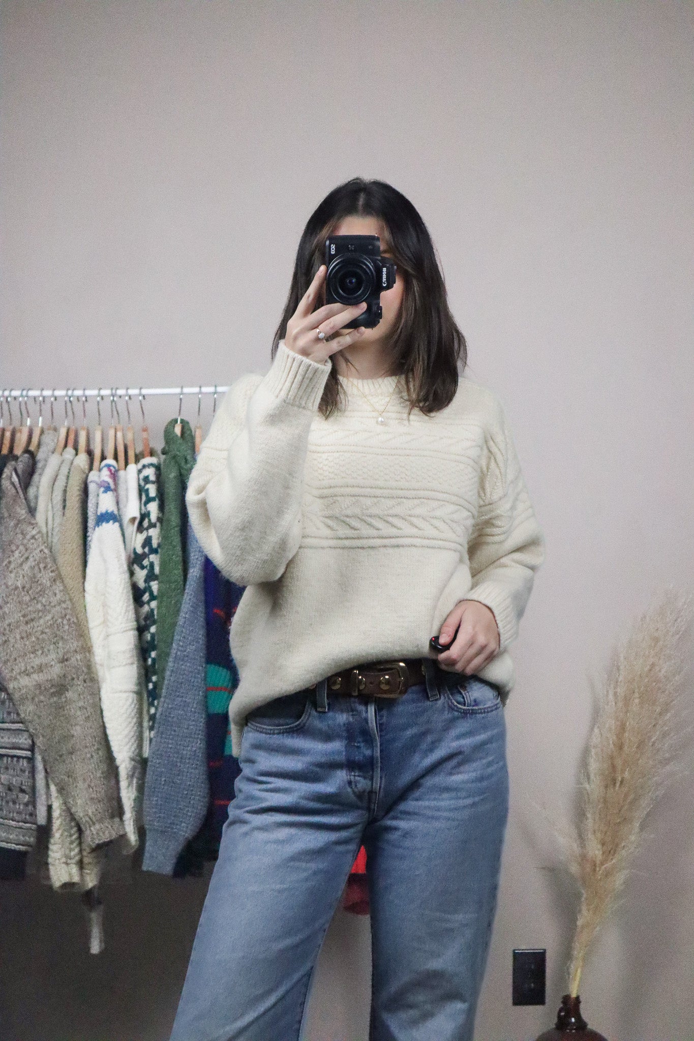 Vintage x Wool Textured Knit (S/M)