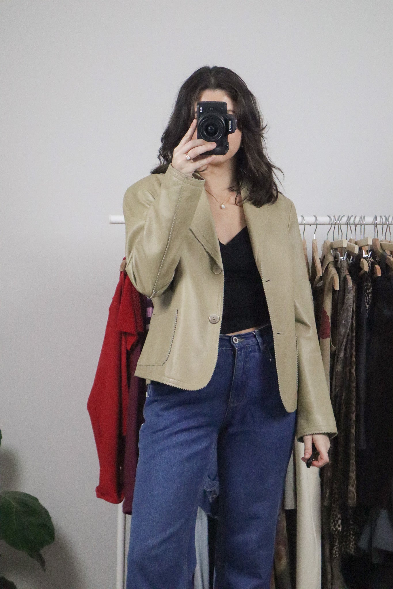 Vintage x Leather Blazer (S/M)