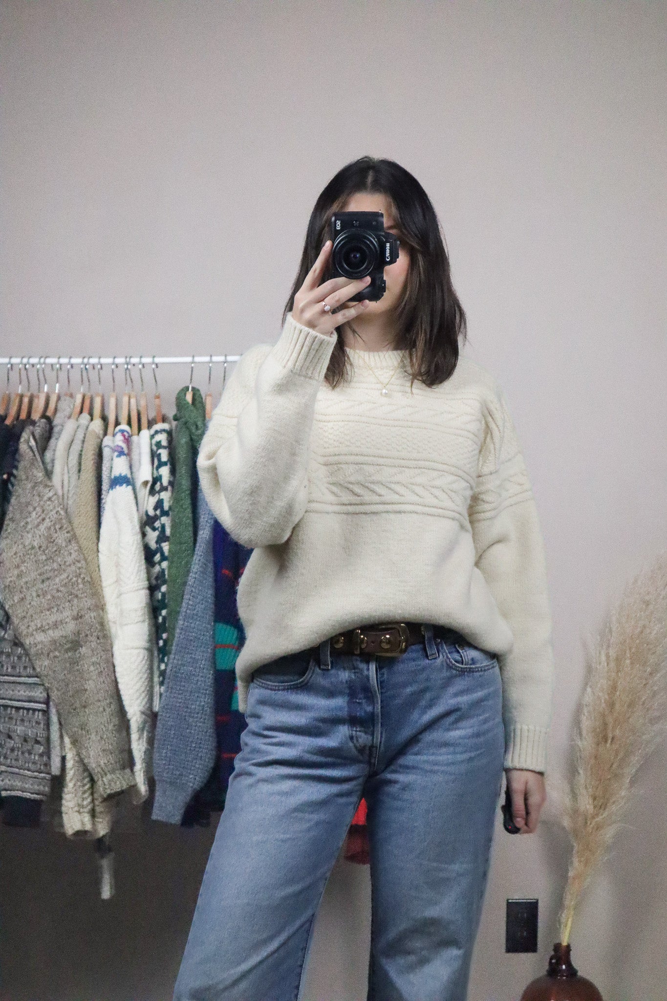 Vintage x Wool Textured Knit (S/M)