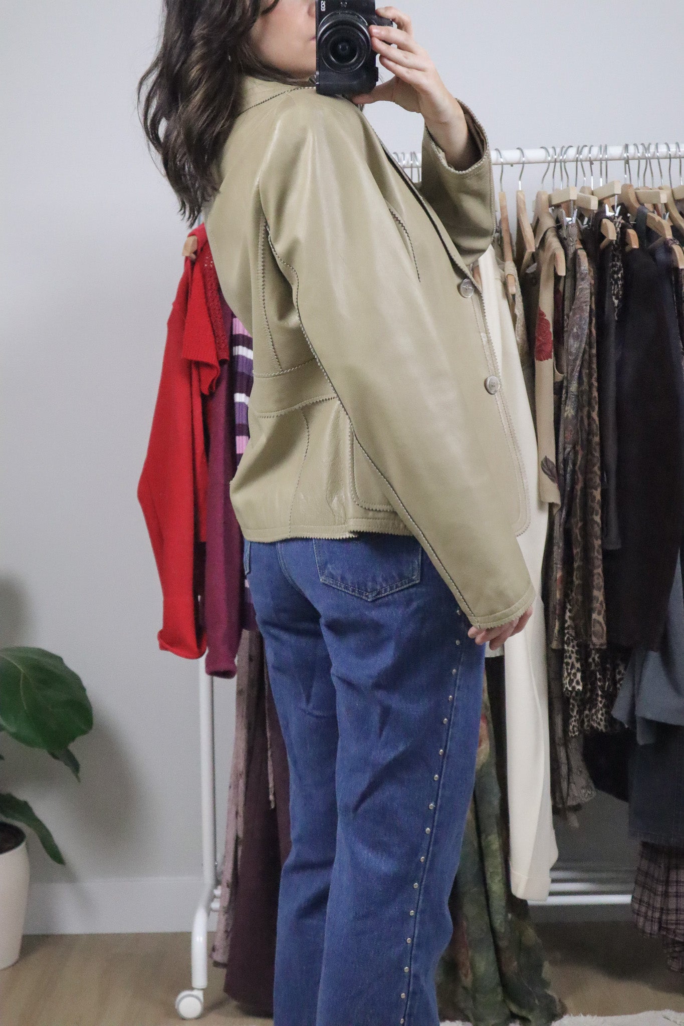 Vintage x Leather Blazer (S/M)