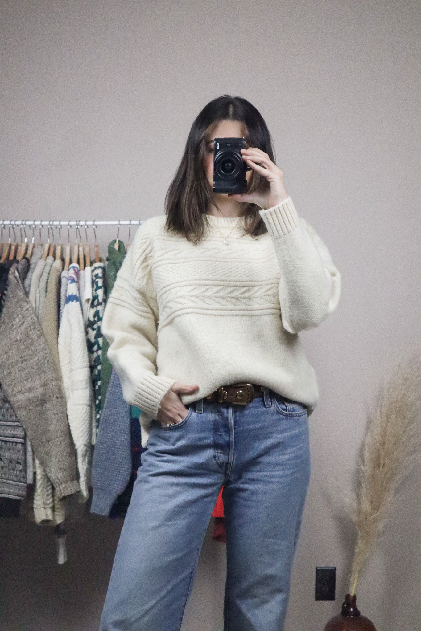 Vintage x Wool Textured Knit (S/M)