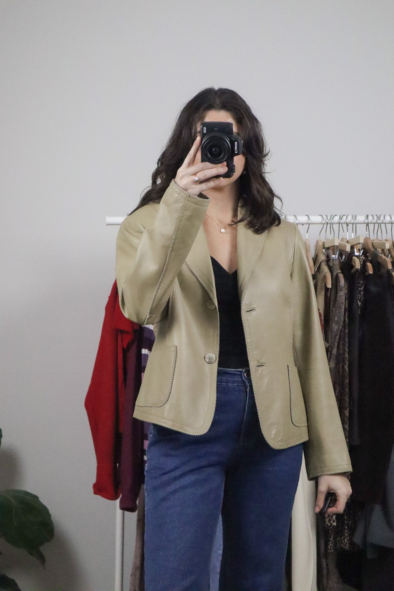 Vintage x Leather Blazer (S/M)