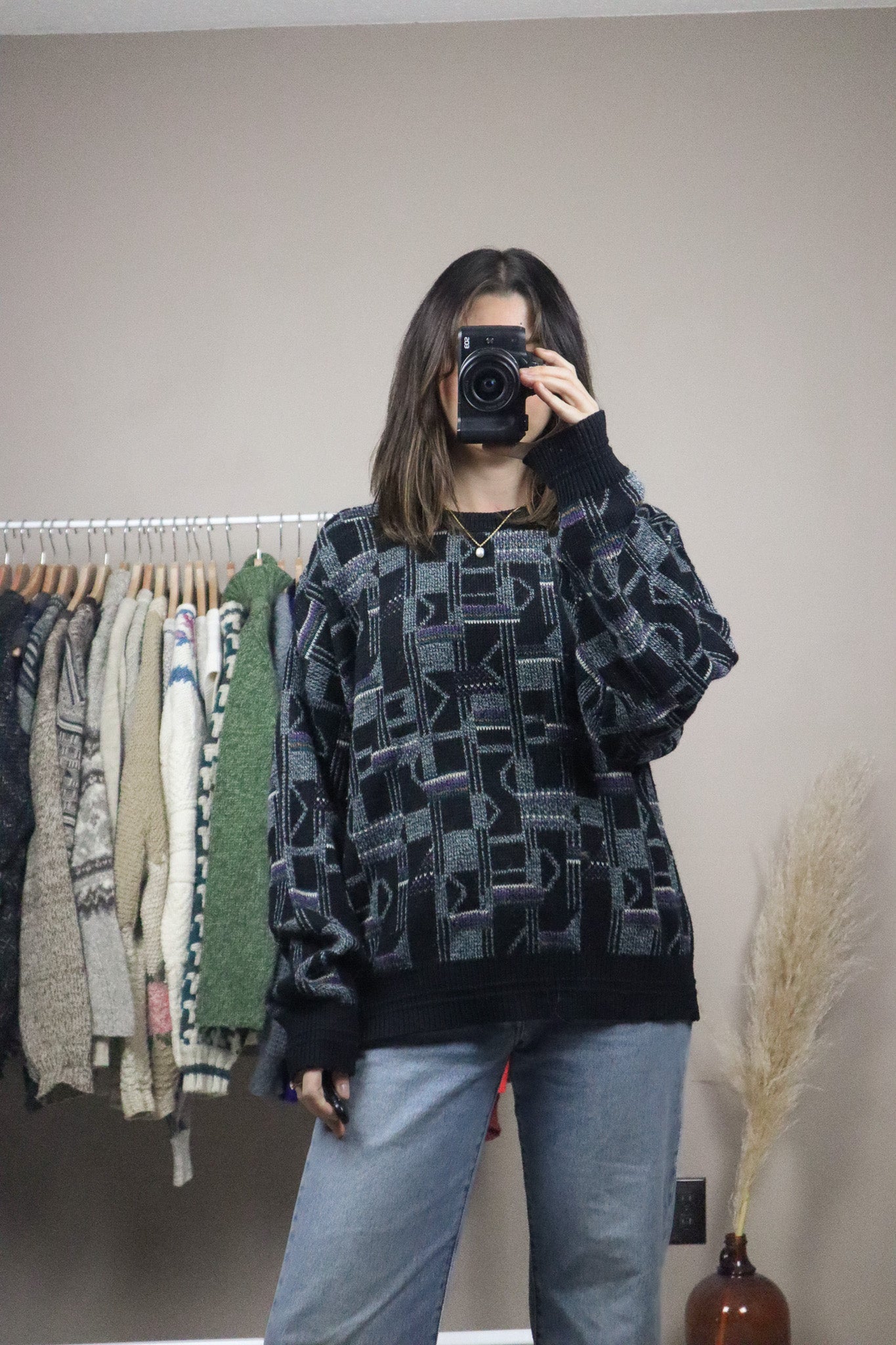 Made in Canada x Vintage x Patterned Sweater (L)