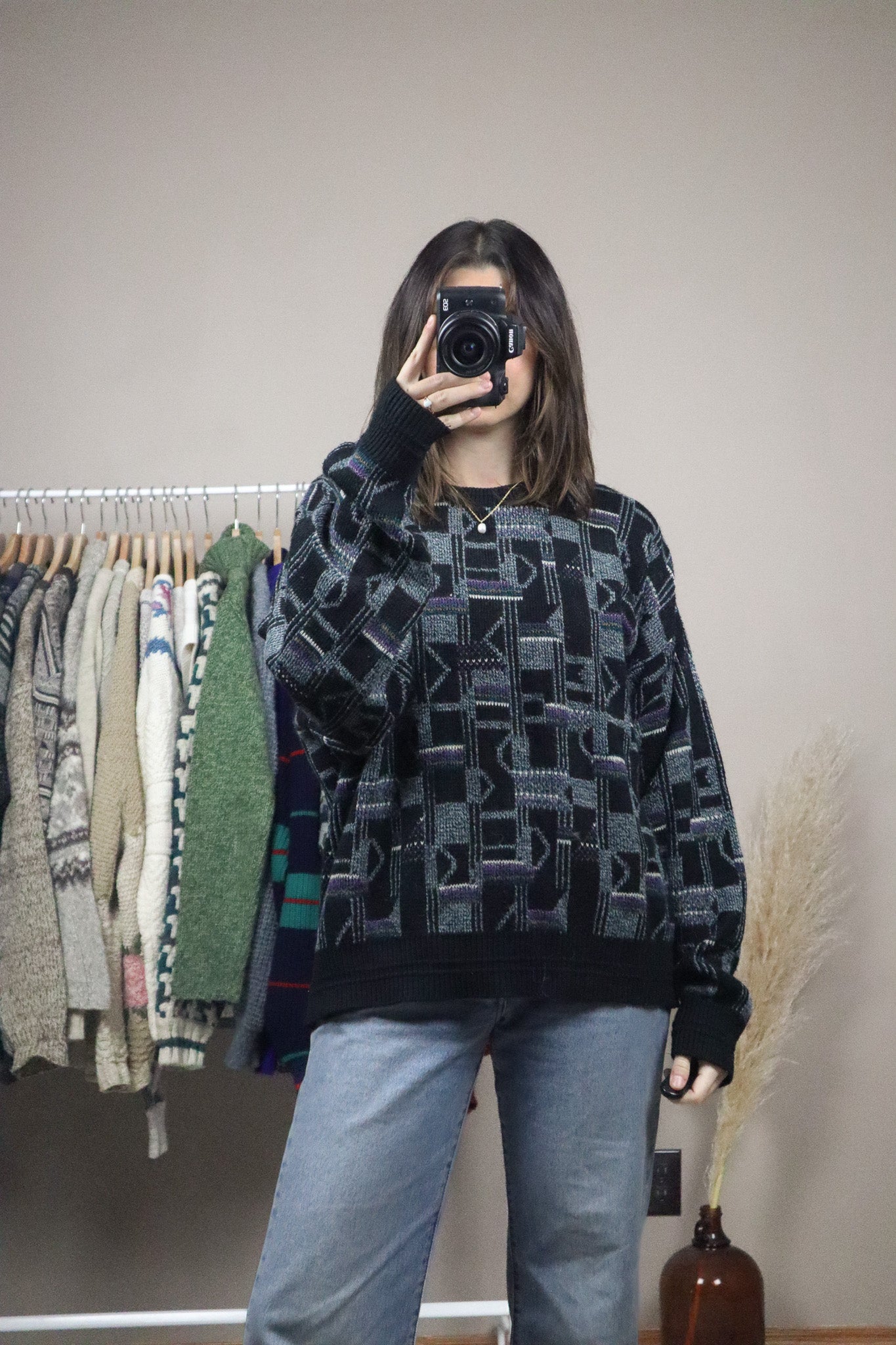 Made in Canada x Vintage x Patterned Sweater (L)